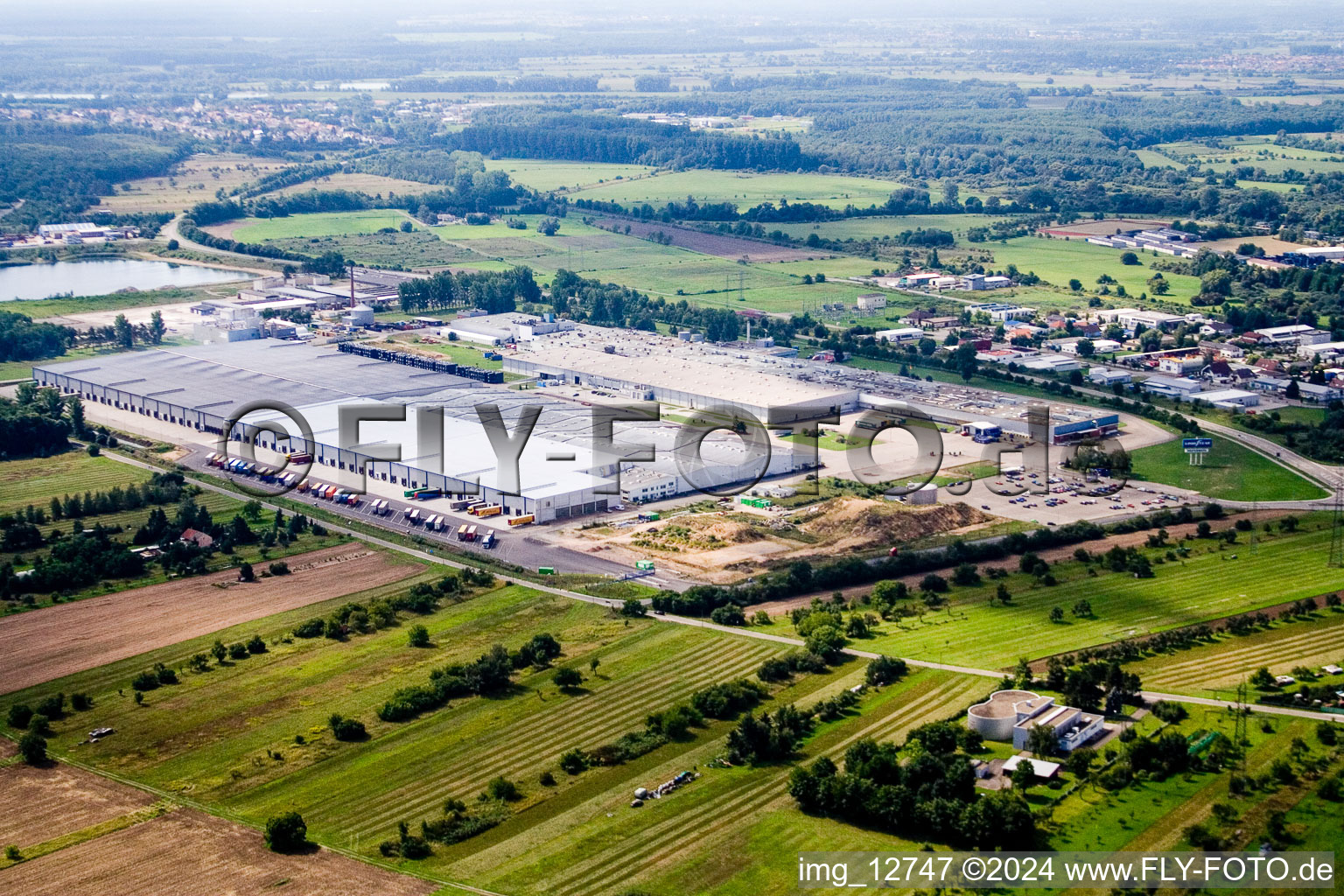 Goodyear from the northeast in Philippsburg in the state Baden-Wuerttemberg, Germany