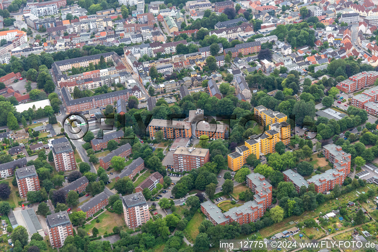 Schulze-Delitzsch-Strasse in Flensburg in the state Schleswig Holstein, Germany