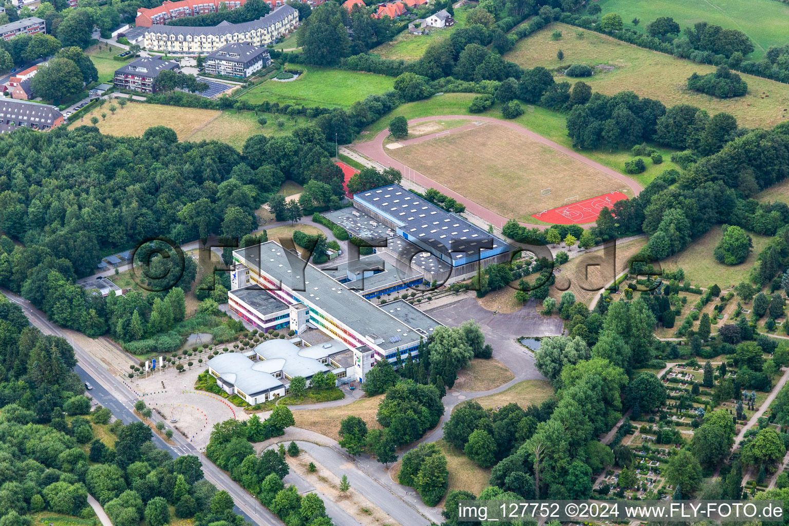 School building of the of Kurt-Tucholsky-Schule in Flensburg in the state Schleswig-Holstein, Germany