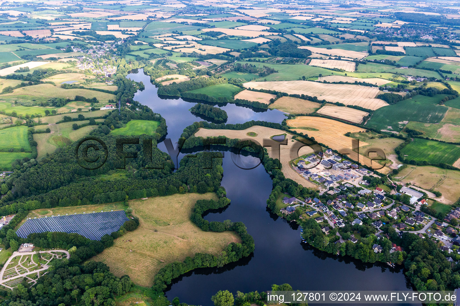 Munkbrarupau, mill pond in the district Ulstrupfeld in Glücksburg in the state Schleswig Holstein, Germany