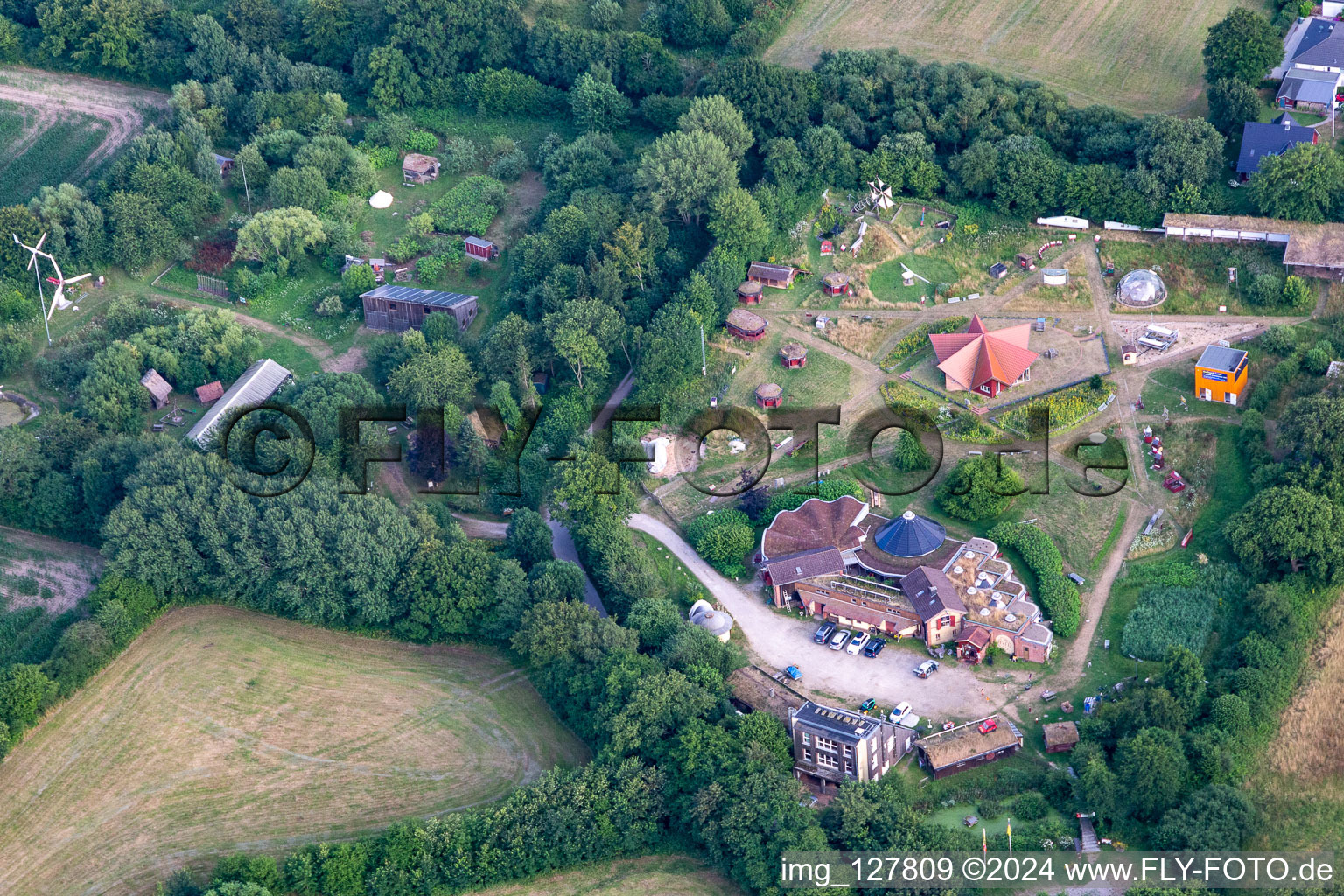 Building complex of the education and training center artefact gGmbH in Gluecksburg in the state Schleswig-Holstein, Germany