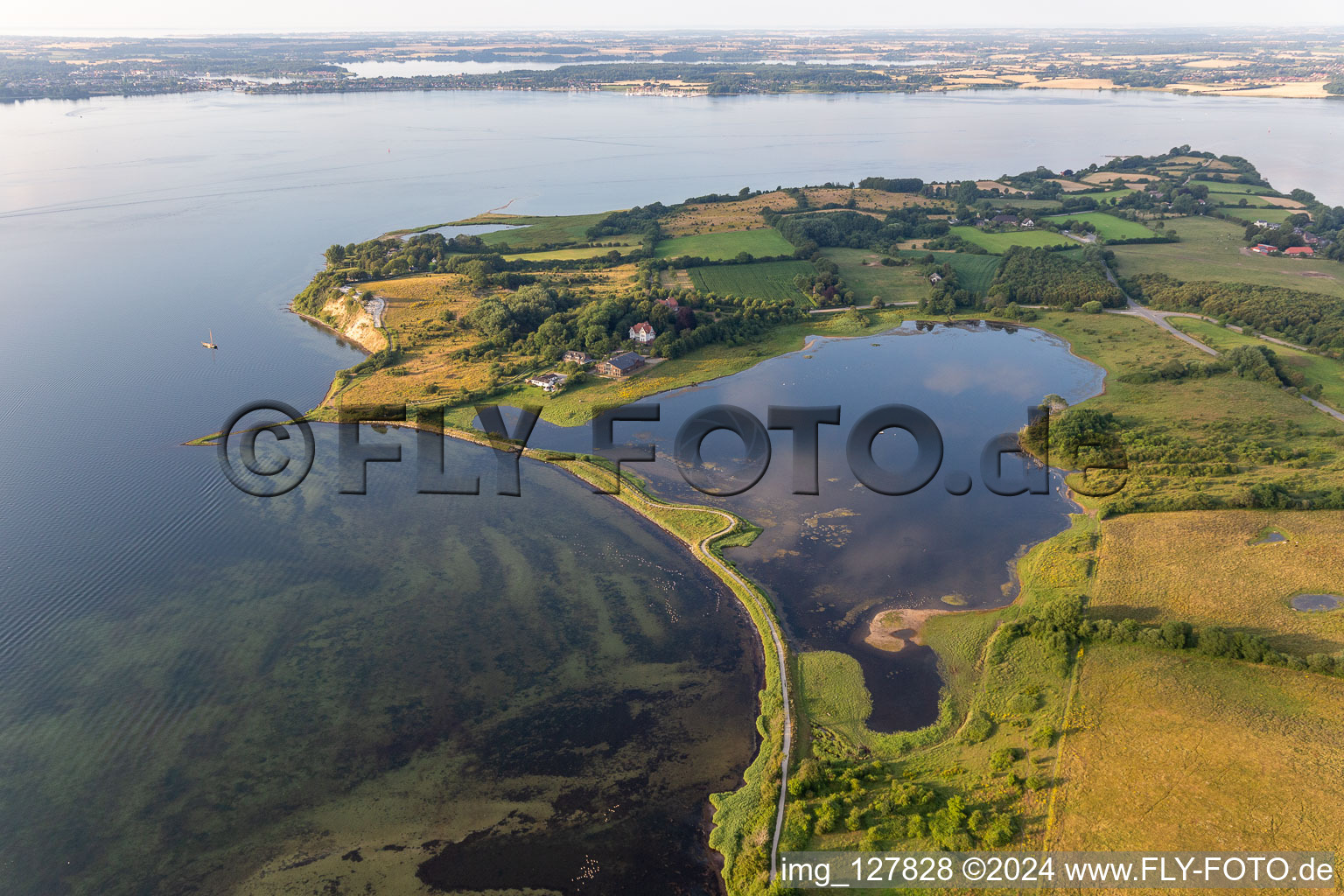 Dyked Little Noor in the district Holnis in Glücksburg in the state Schleswig Holstein, Germany