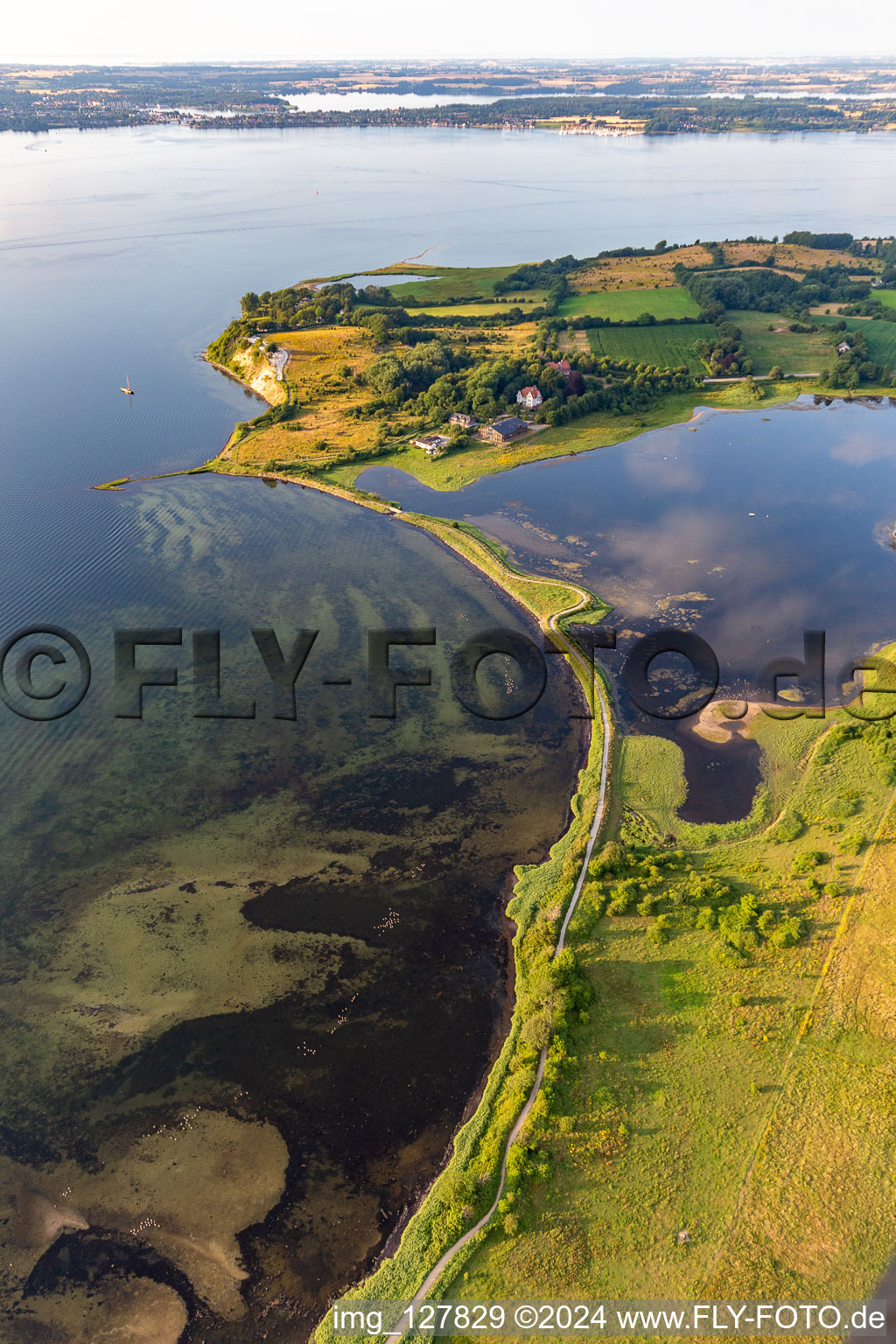 Water surface at the seaside in the Flensburger Foerde in Holnis in the state Schleswig-Holstein, Germany