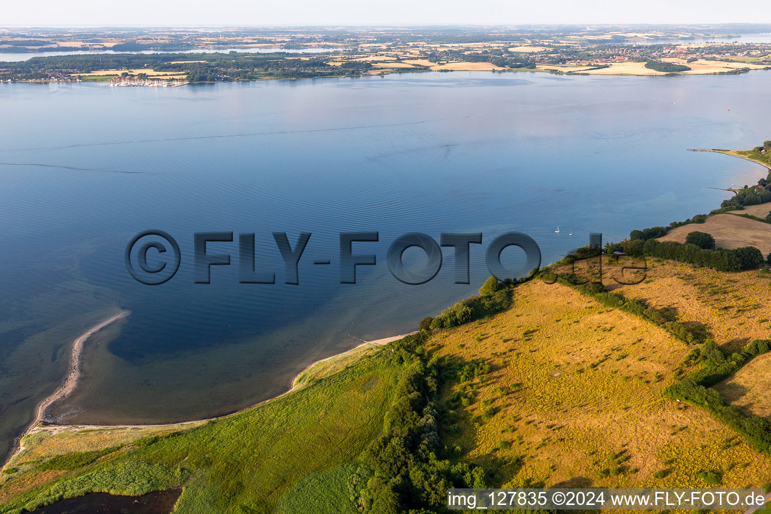 Peak with view to Rednbjerg(DK) in the district Holnis in Glücksburg in the state Schleswig Holstein, Germany