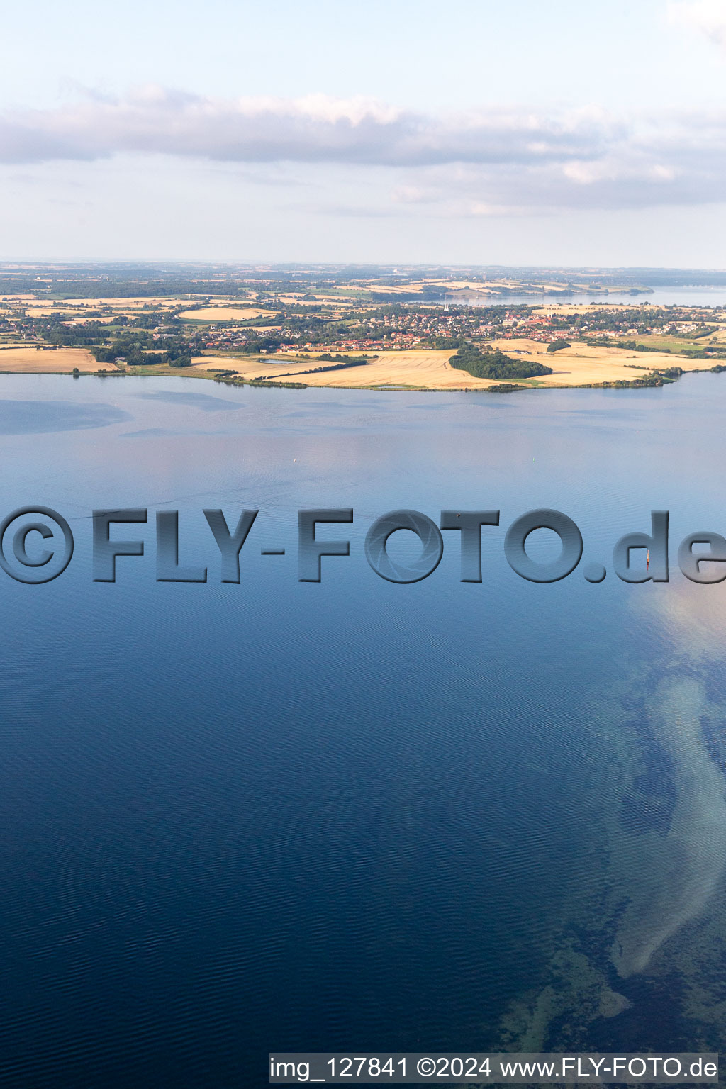 View from the Holnis peak to Broager(DK) in Glücksburg in the state Schleswig Holstein, Germany