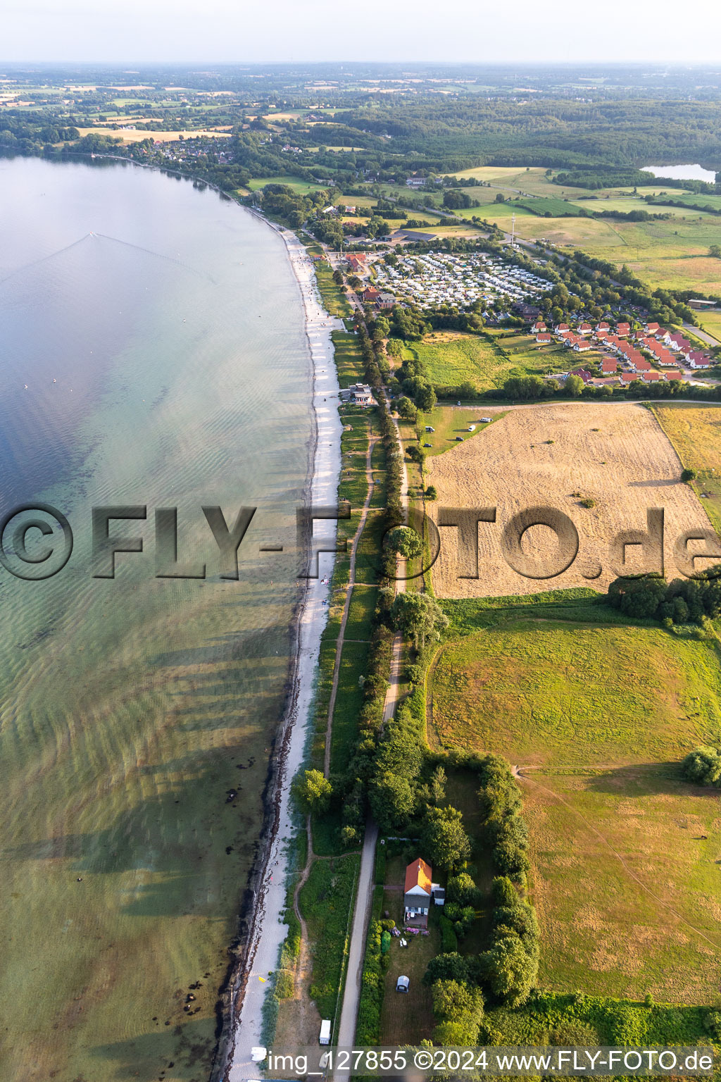 Surf beach in the district Holnis in Glücksburg in the state Schleswig Holstein, Germany