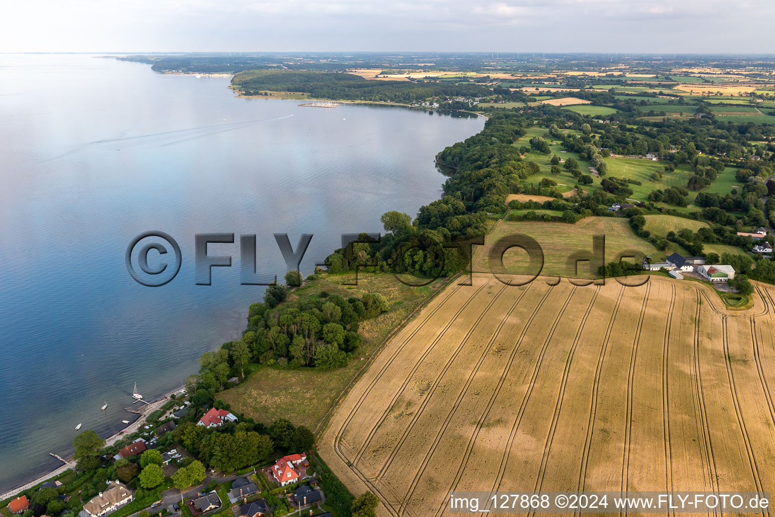 Aerial photograpy of District Bockholm in Glücksburg in the state Schleswig Holstein, Germany