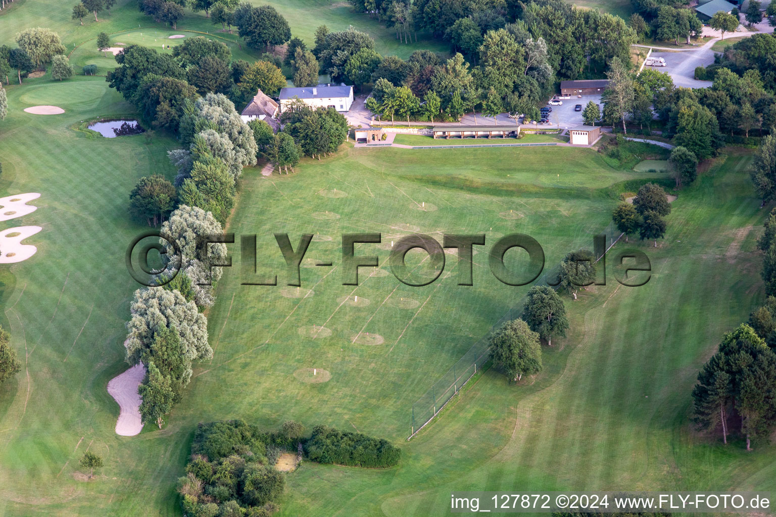 Aerial photograpy of Förde Golf Club eV Glücksburg in the district Bockholm in Glücksburg in the state Schleswig Holstein, Germany