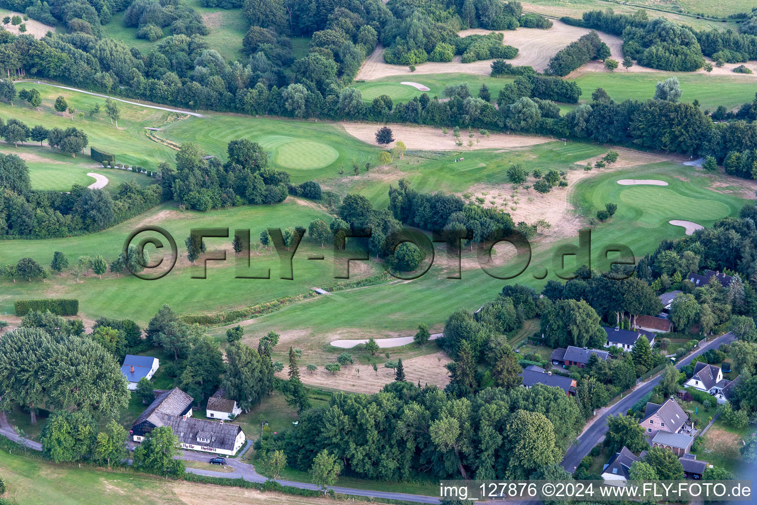 Förde Golf Club eV Glücksburg in the district Bockholm in Glücksburg in the state Schleswig Holstein, Germany seen from above