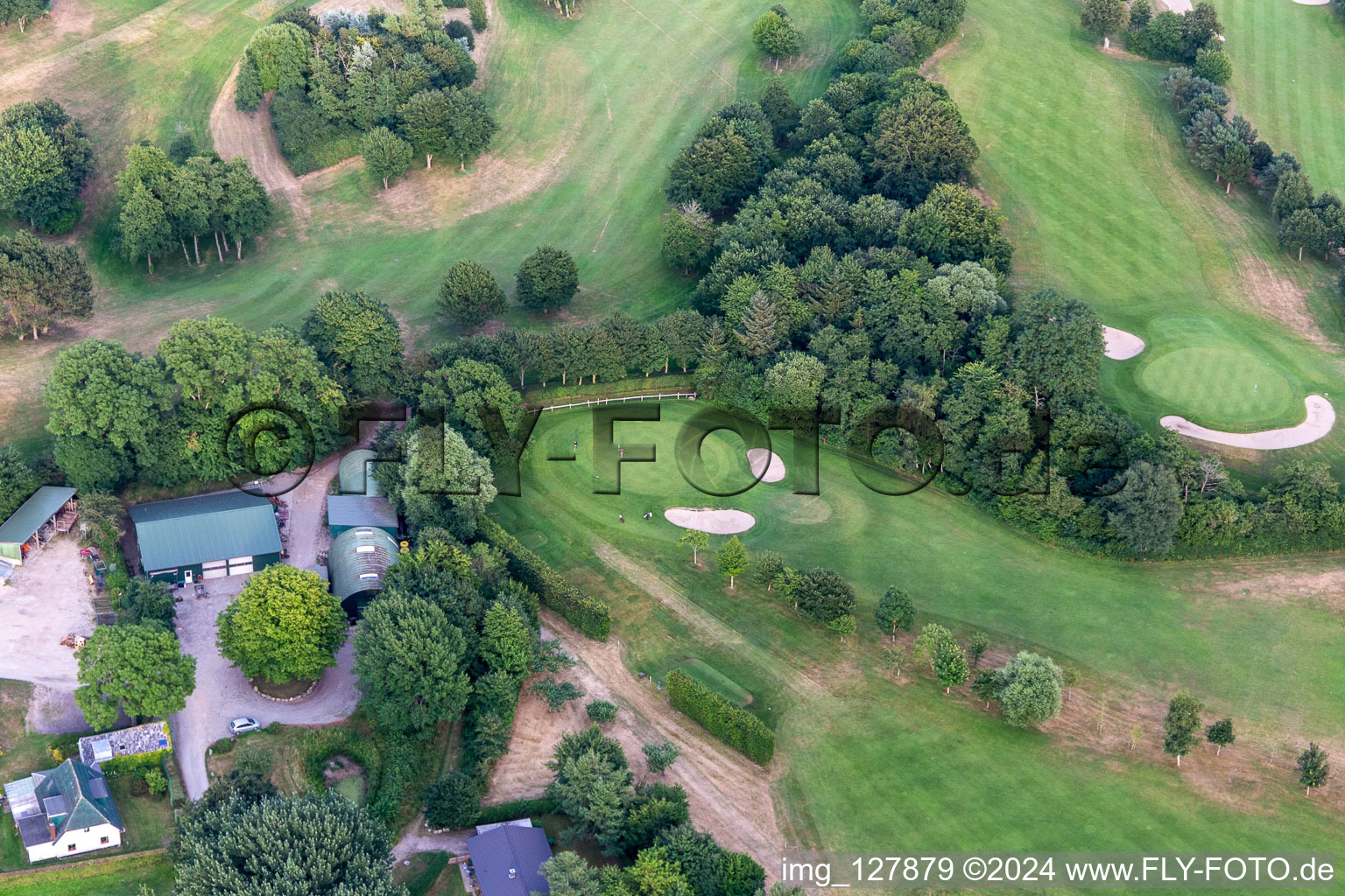 Förde Golf Club eV Glücksburg in the district Bockholm in Glücksburg in the state Schleswig Holstein, Germany viewn from the air