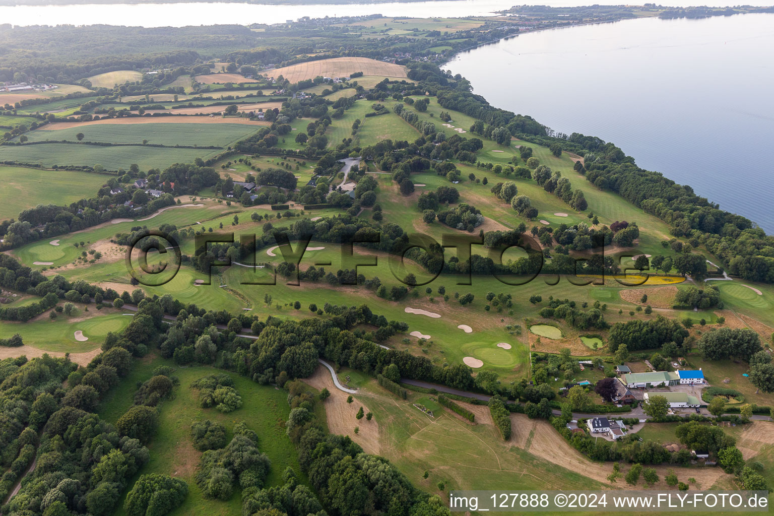 Drone image of Förde Golf Club eV Glücksburg in the district Bockholm in Glücksburg in the state Schleswig Holstein, Germany