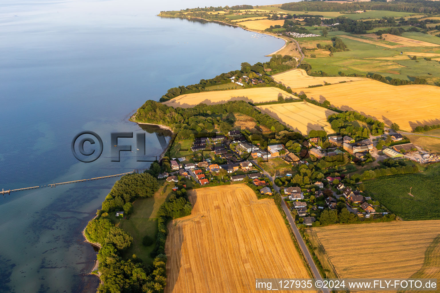 Old Quern Pier in the district Nieby in Steinbergkirche in the state Schleswig Holstein, Germany