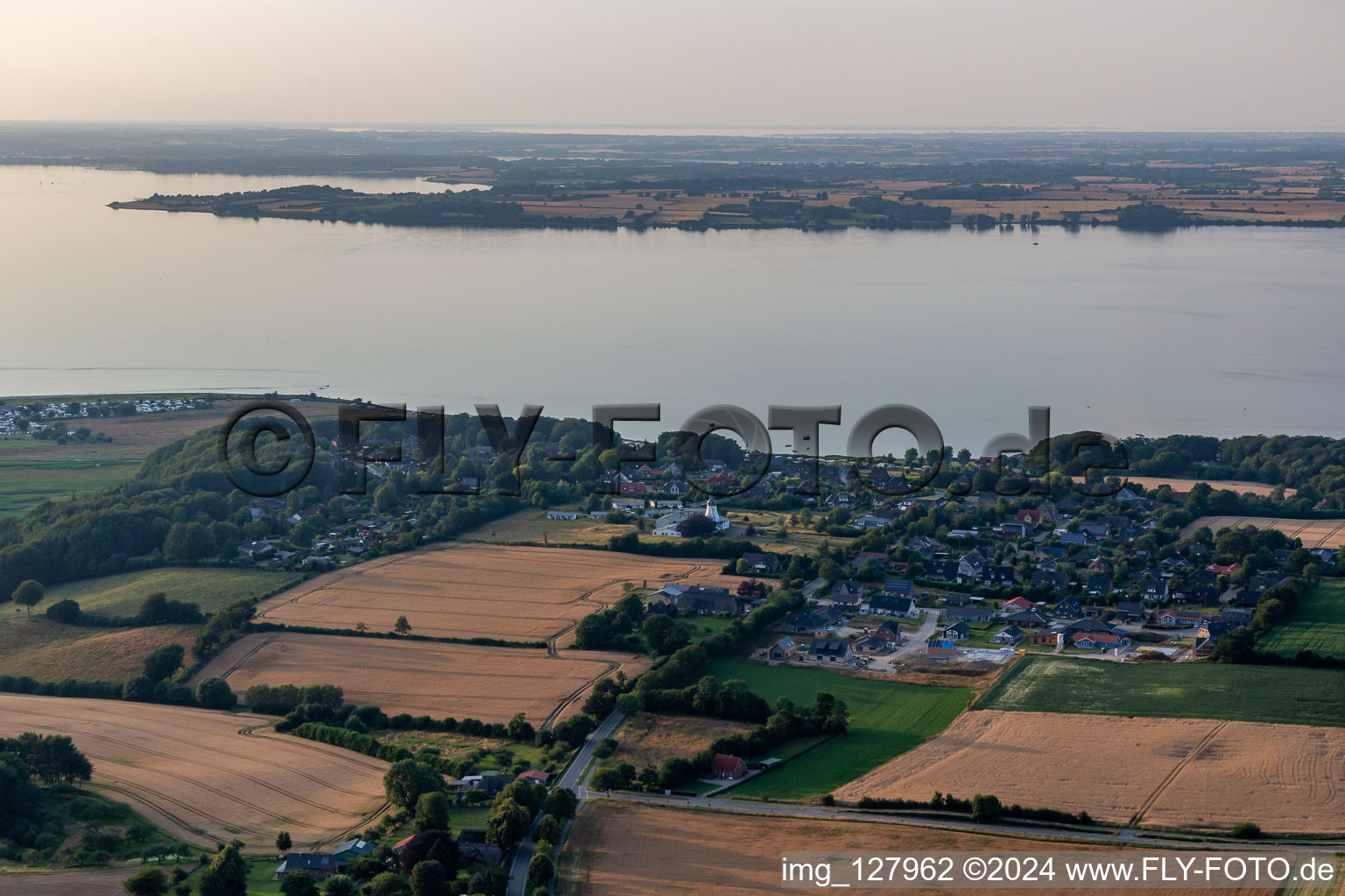 Aerial view of Westerholz in the state Schleswig Holstein, Germany