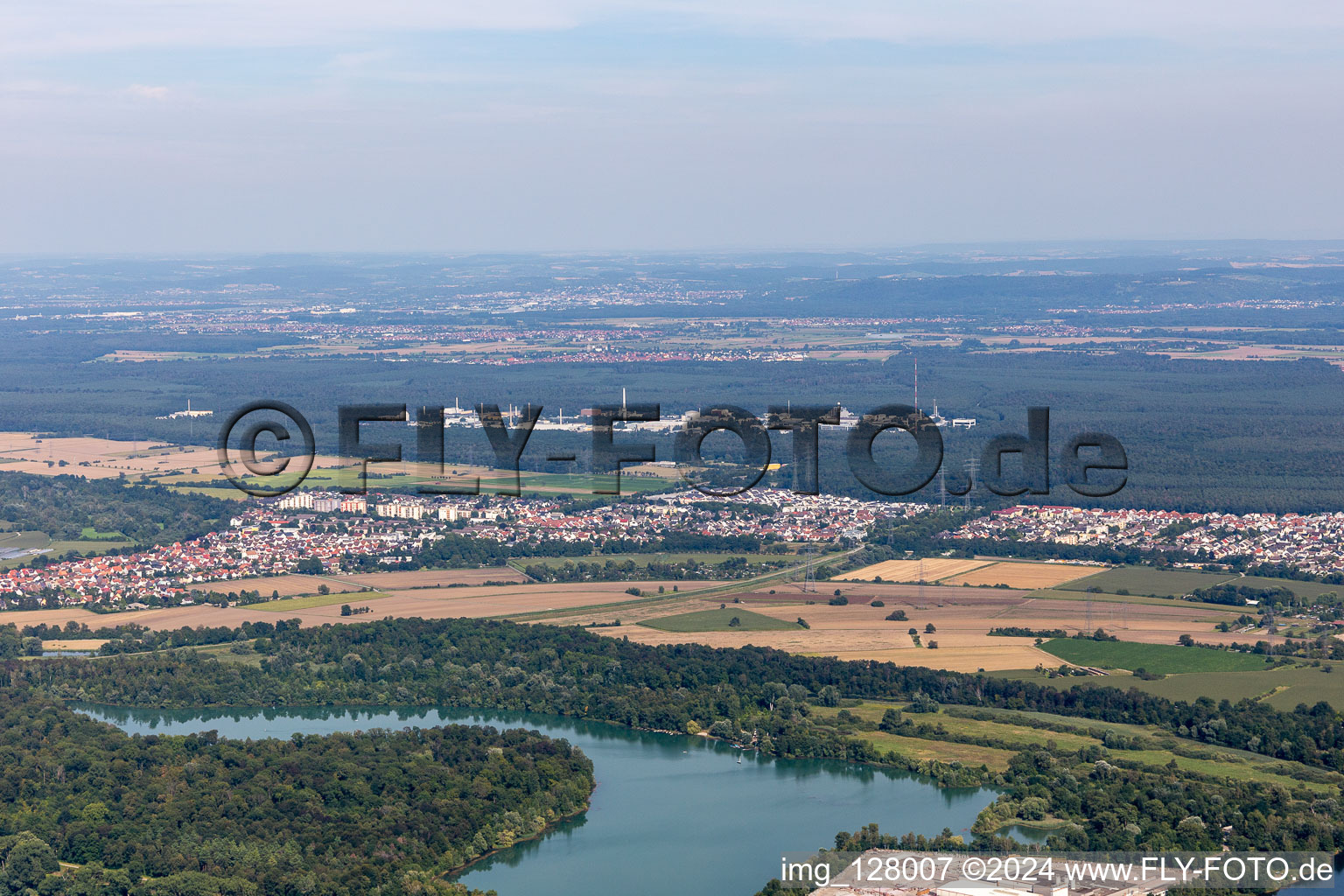 KIT Campus North from the west in the district Eggenstein in Eggenstein-Leopoldshafen in the state Baden-Wuerttemberg, Germany