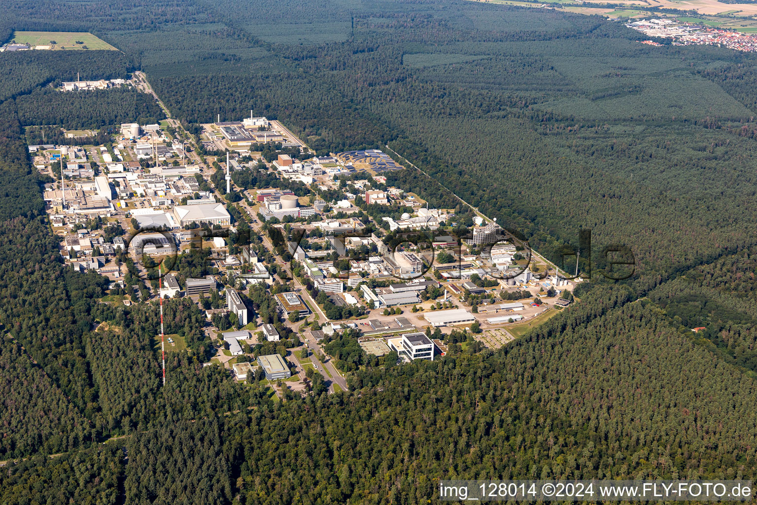 KIT Campus North from South in the district Leopoldshafen in Eggenstein-Leopoldshafen in the state Baden-Wuerttemberg, Germany