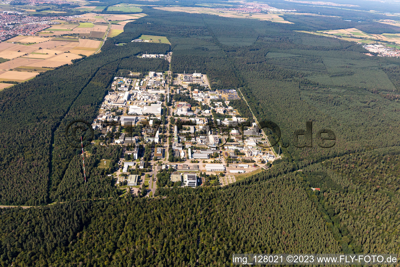 KIT Campus North from the South in the district Neureut in Karlsruhe in the state Baden-Wuerttemberg, Germany