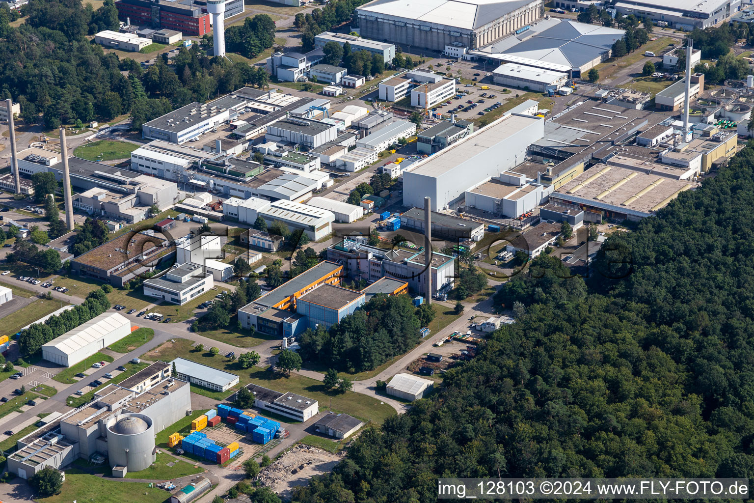 Research building and office complex of Karlsruhe Institut fuer Technologie Campus Nord in Eggenstein-Leopoldshafen in the state Baden-Wurttemberg, Germany