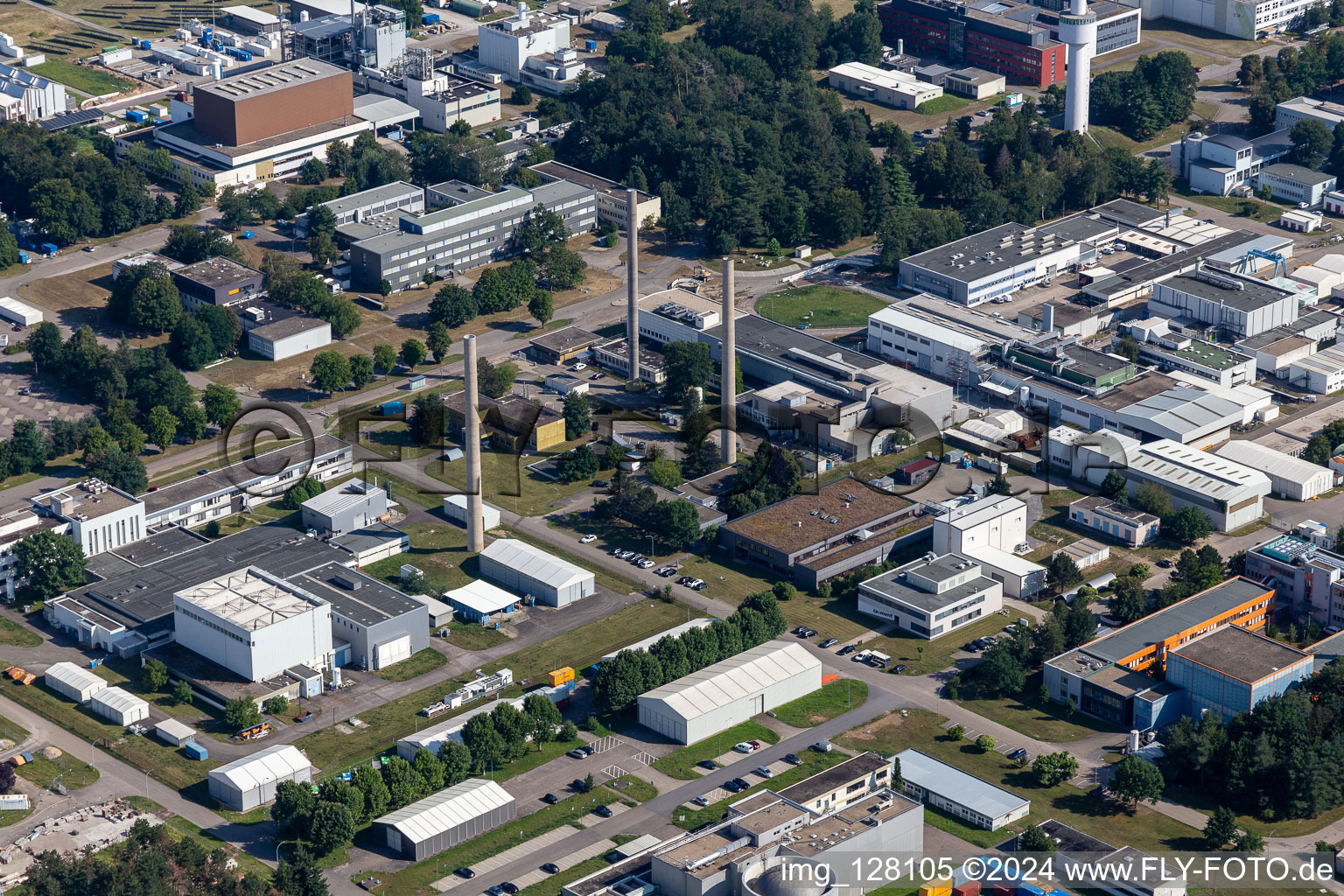 Research building and office complex of Karlsruhe Institut fuer Technologie Campus Nord in Eggenstein-Leopoldshafen in the state Baden-Wurttemberg, Germany