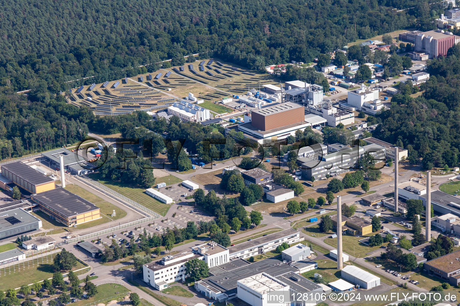 Research building and office complex of Karlsruhe Institut fuer Technologie Campus Nord in Eggenstein-Leopoldshafen in the state Baden-Wurttemberg, Germany