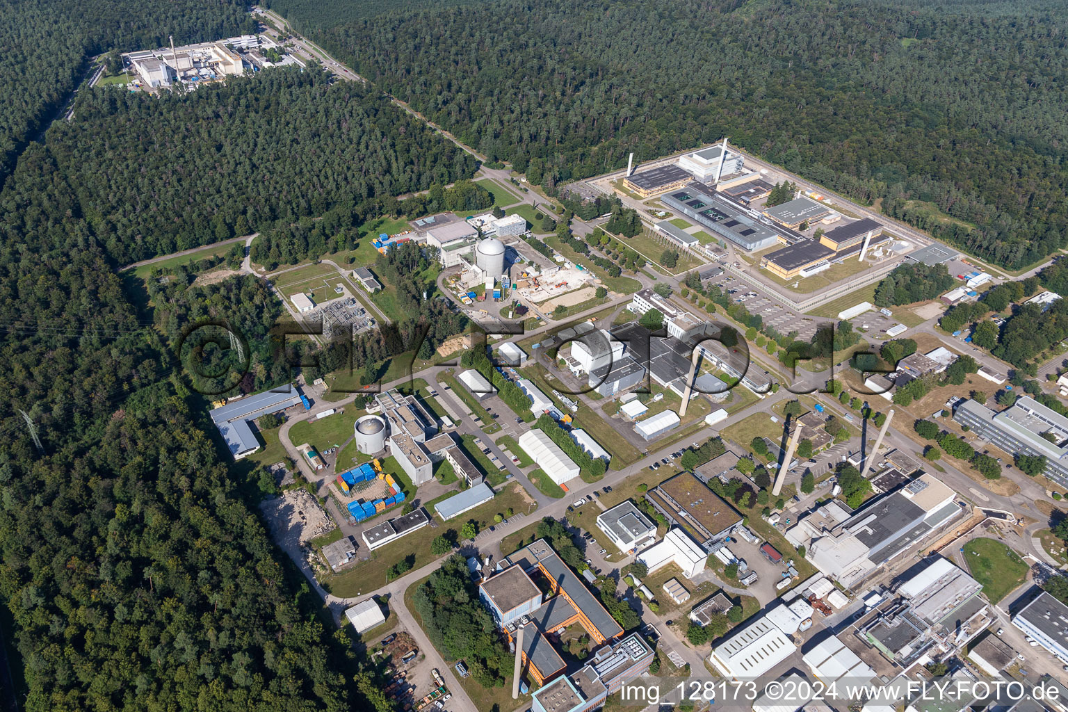 Research building and office complex of KNK (Research-reactor with Natrium cooled Reactor-core) at the Karlsruhe Institut fuer Technologie Campus Nord in Eggenstein-Leopoldshafen in the state Baden-Wurttemberg, Germany