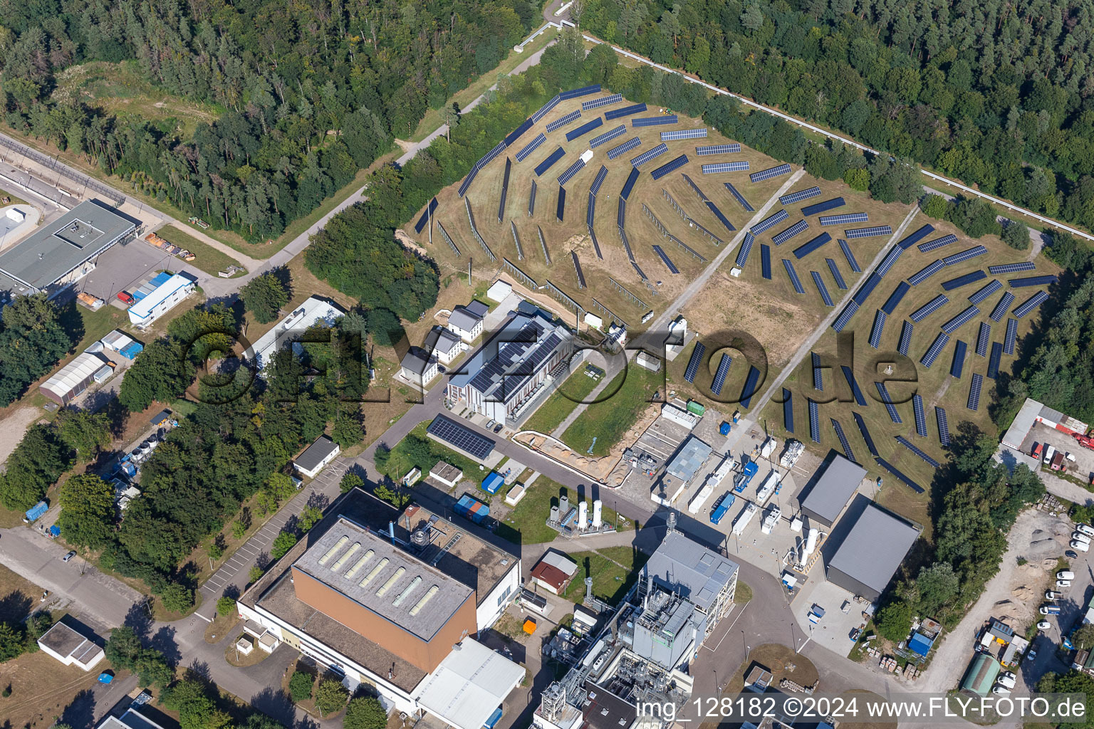 Research building and office complex of Karlsruhe Institut fuer Technologie Campus Nord with IAM-WBM in Eggenstein-Leopoldshafen in the state Baden-Wurttemberg, Germany