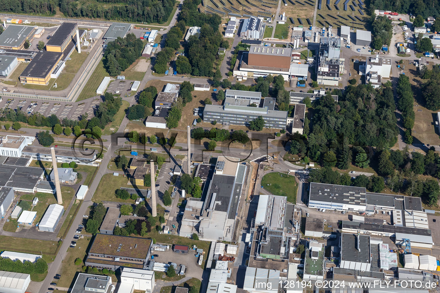 Research building and office complex of Karlsruhe Institut fuer Technologie Campus Nord with IAM-WBM in Eggenstein-Leopoldshafen in the state Baden-Wurttemberg, Germany