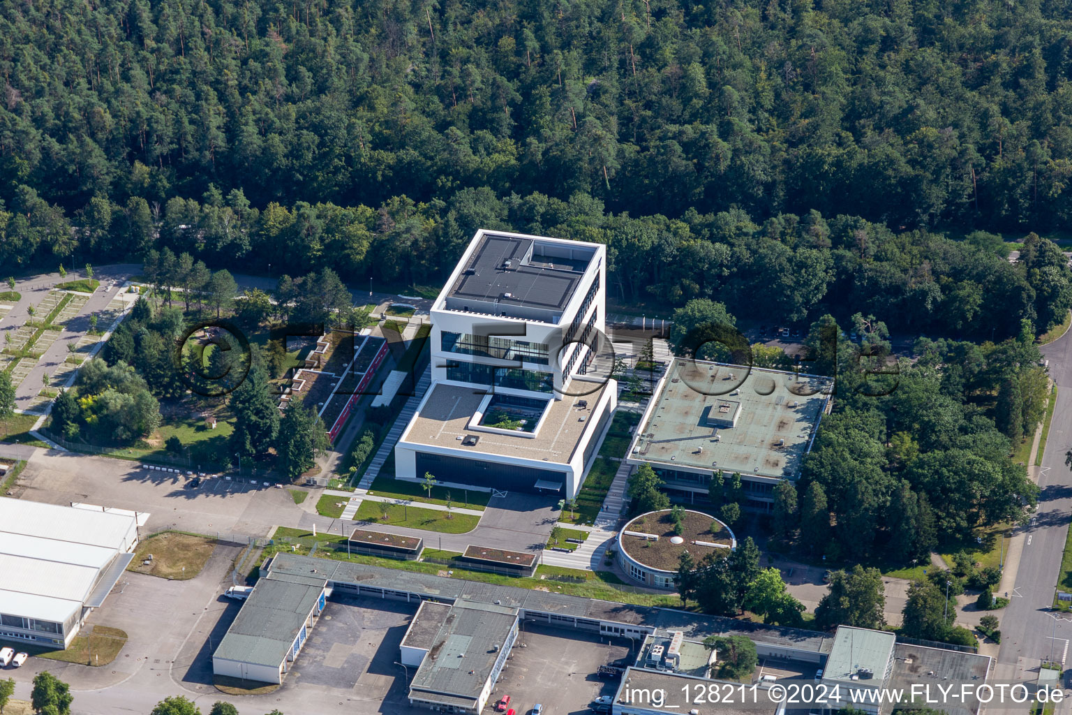 Research building and office complex " KIT Campus Nord " with ZEISS Innovation Hub @KIT and BBBank branch in Eggenstein-Leopoldshafen in Eggenstein-Leopoldshafen in the state Baden-Wurttemberg, Germany