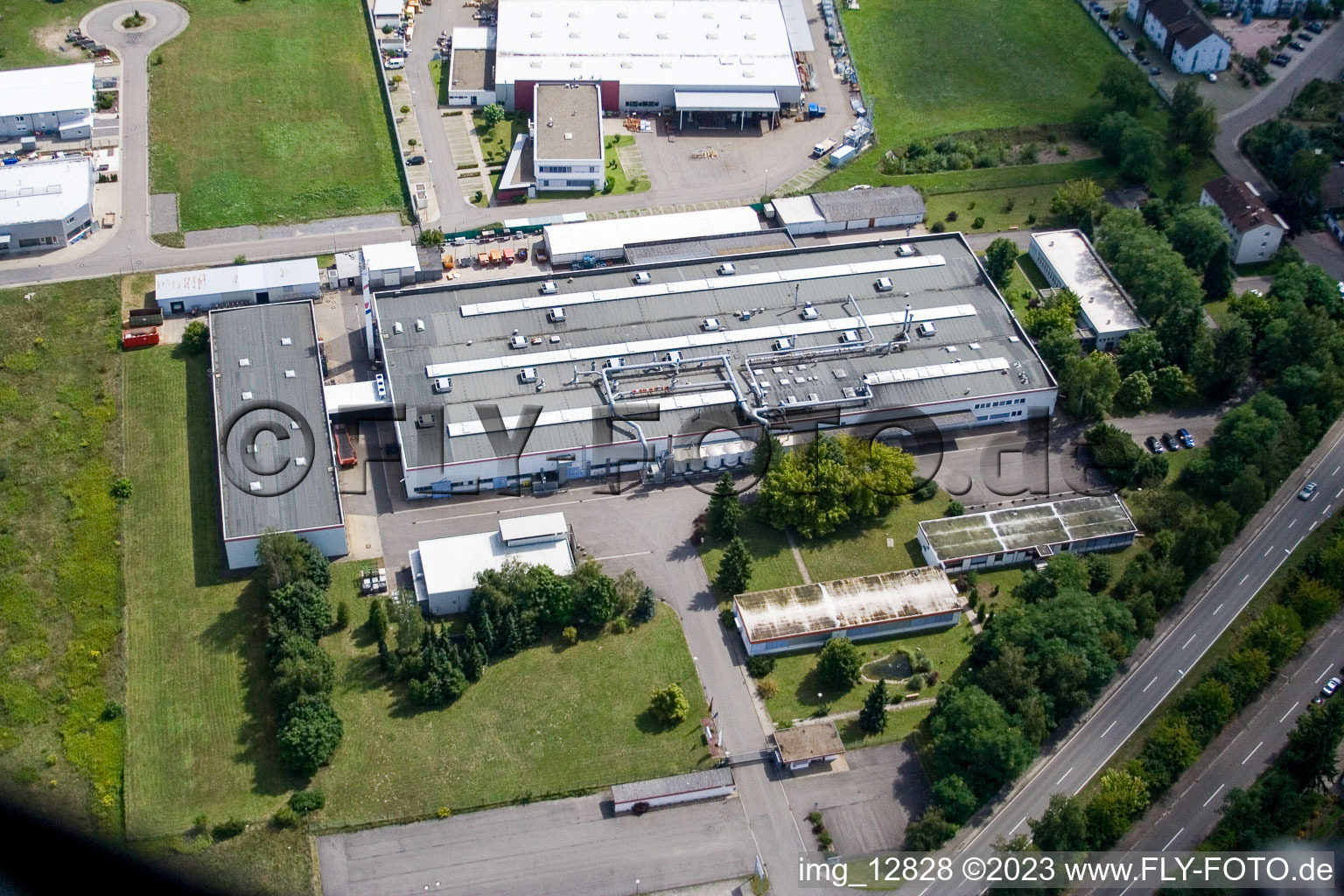 Aerial photograpy of District Neudorf in Graben-Neudorf in the state Baden-Wuerttemberg, Germany