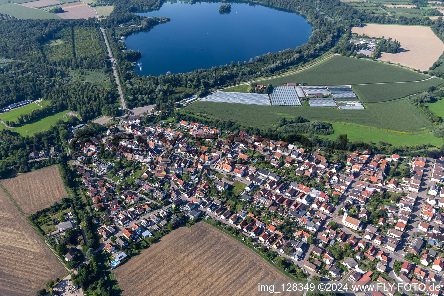 At the Mittelgrund gravel pit in the district Leopoldshafen in Eggenstein-Leopoldshafen in the state Baden-Wuerttemberg, Germany