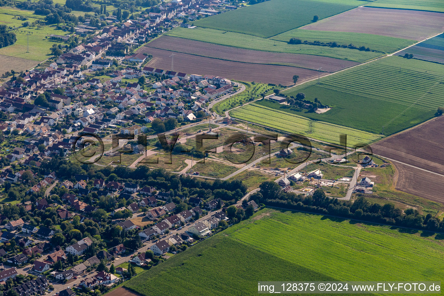 Bird's eye view of Development area K2 in Kandel in the state Rhineland-Palatinate, Germany