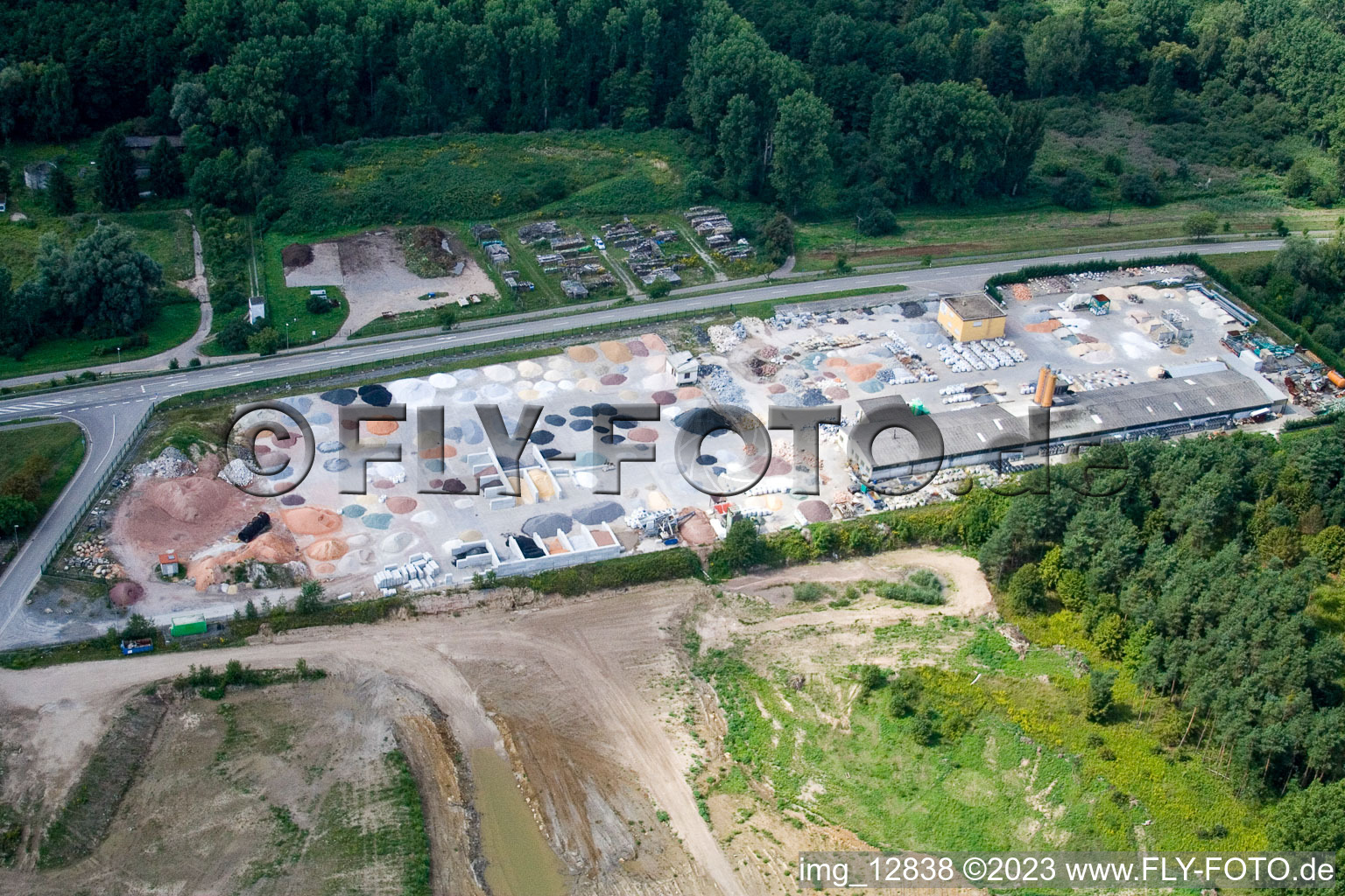 District Neudorf in Graben-Neudorf in the state Baden-Wuerttemberg, Germany out of the air