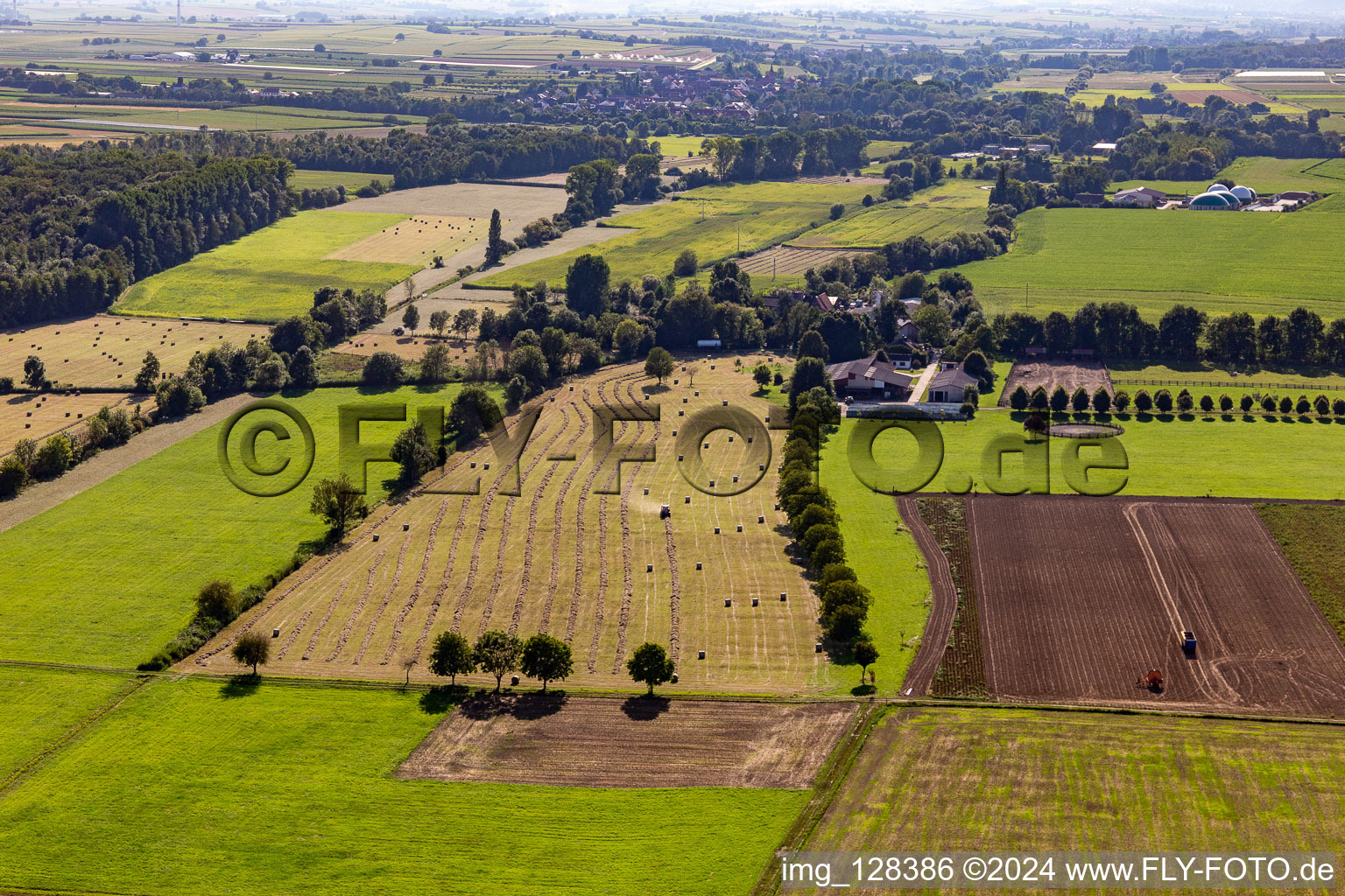 Aerial photograpy of Palatino Ranch in Steinweiler in the state Rhineland-Palatinate, Germany