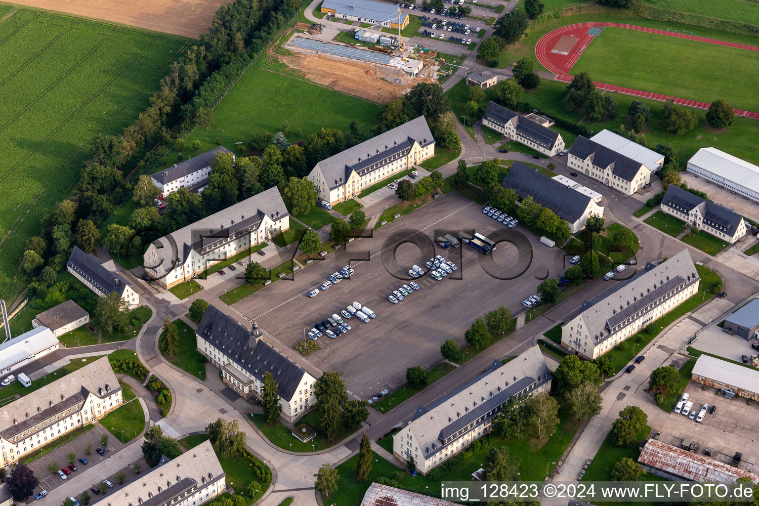 Building complex of the former customs barracks now state police department in Bad Bergzabern in the state Rhineland-Palatinate