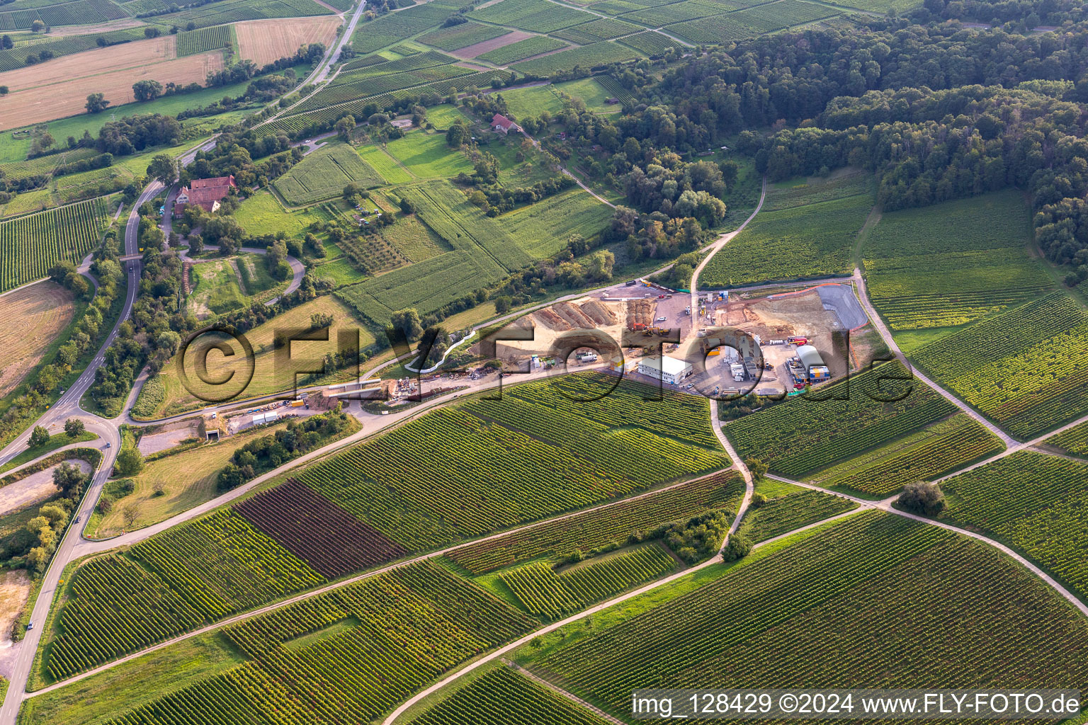 Construction site of the bypass tunnel in Dörrenbach in the state Rhineland-Palatinate, Germany