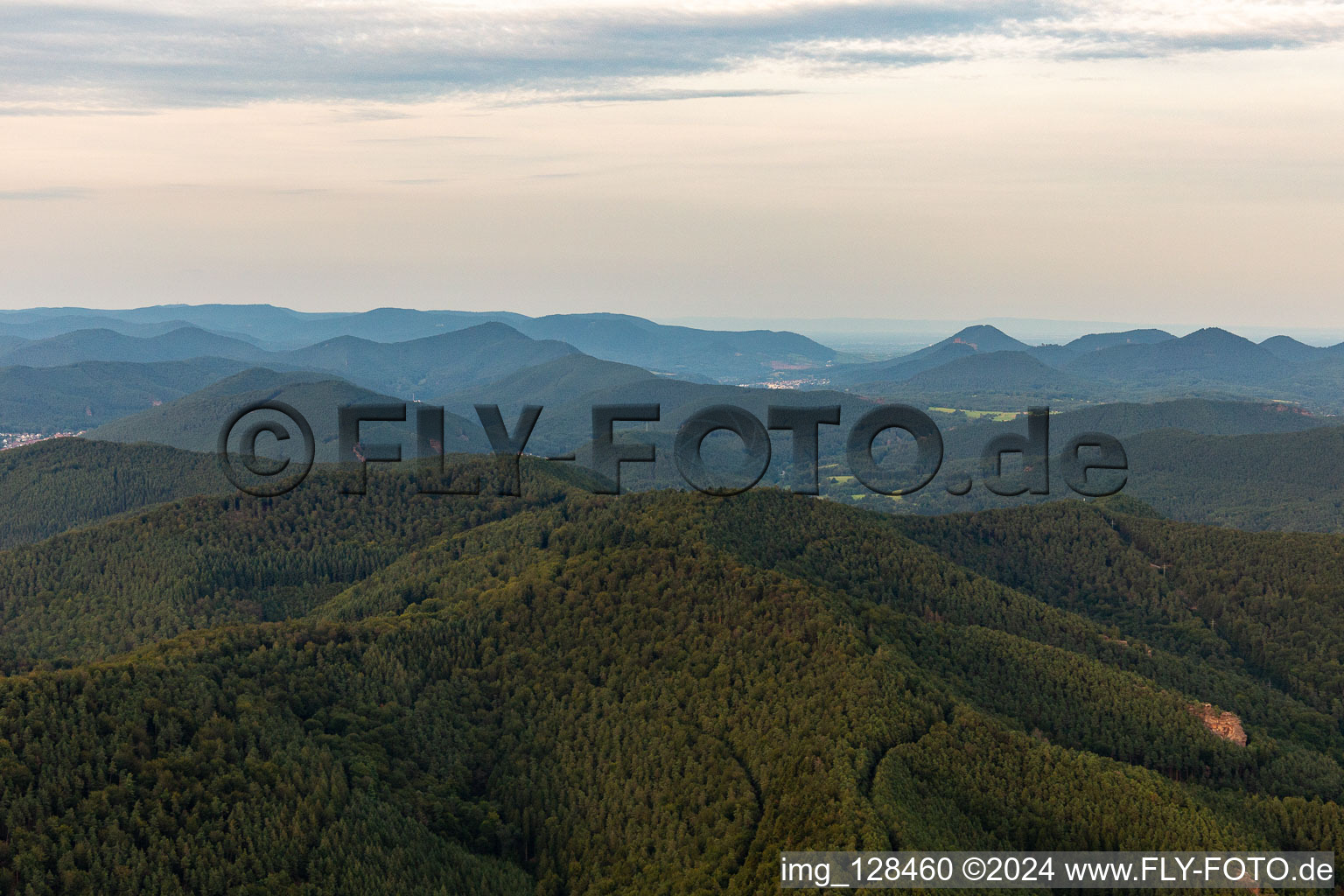 Bird's eye view of Oberschlettenbach in the state Rhineland-Palatinate, Germany