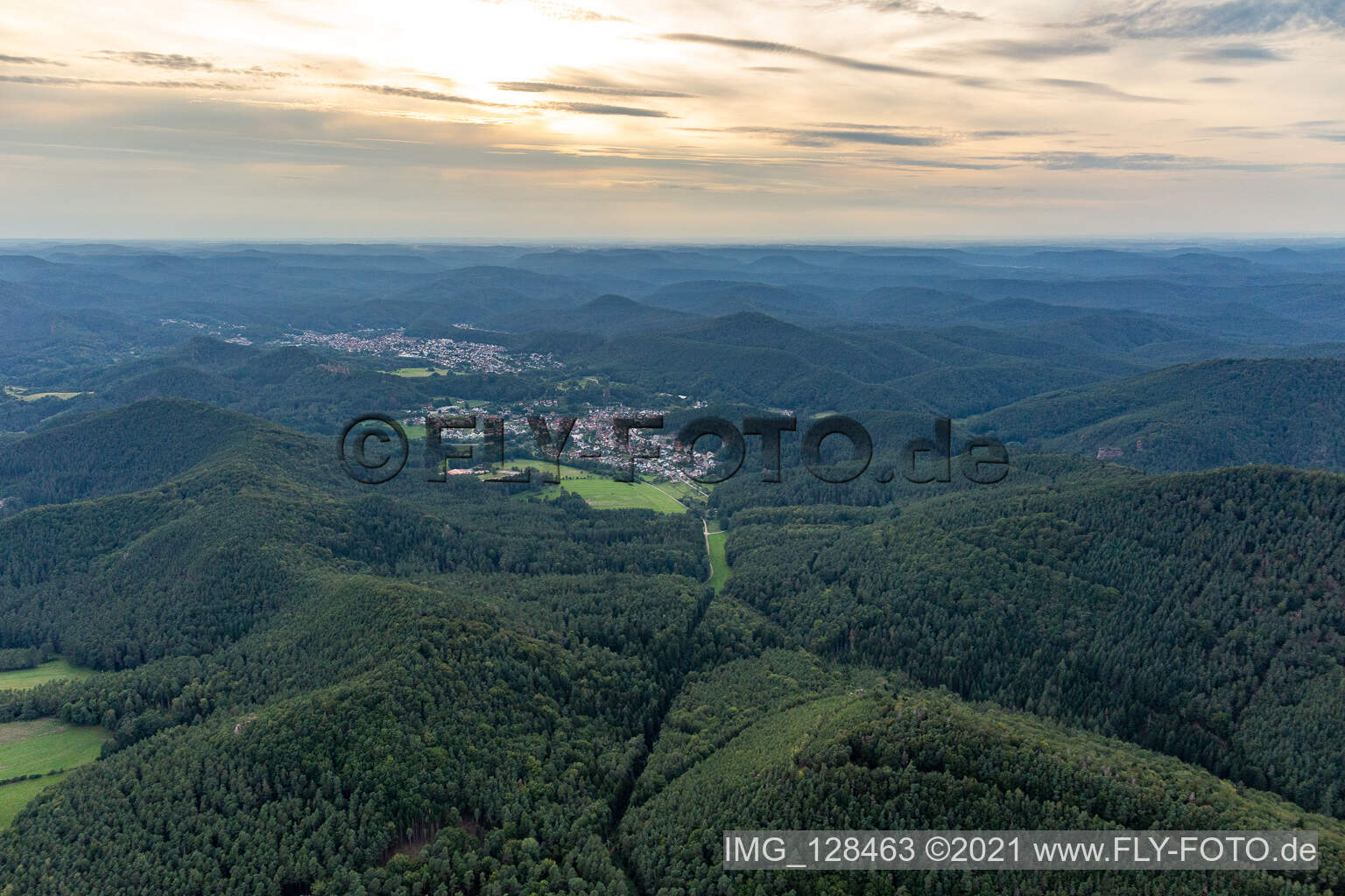 Erfweiler in the state Rhineland-Palatinate, Germany out of the air