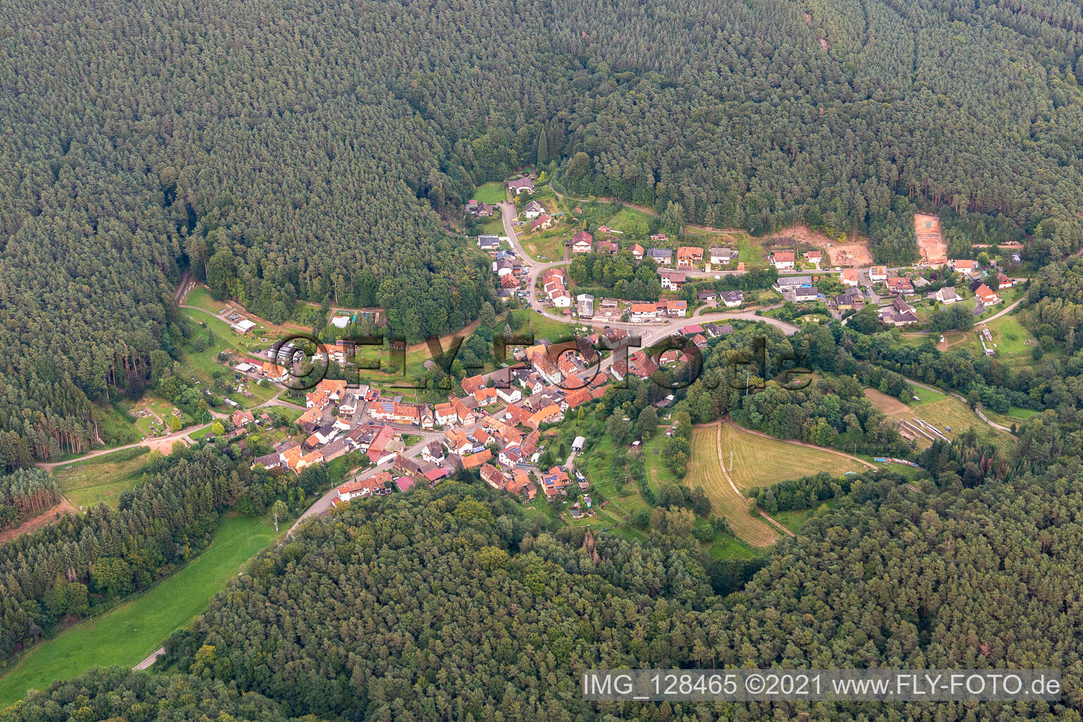 Darstein in the state Rhineland-Palatinate, Germany from above