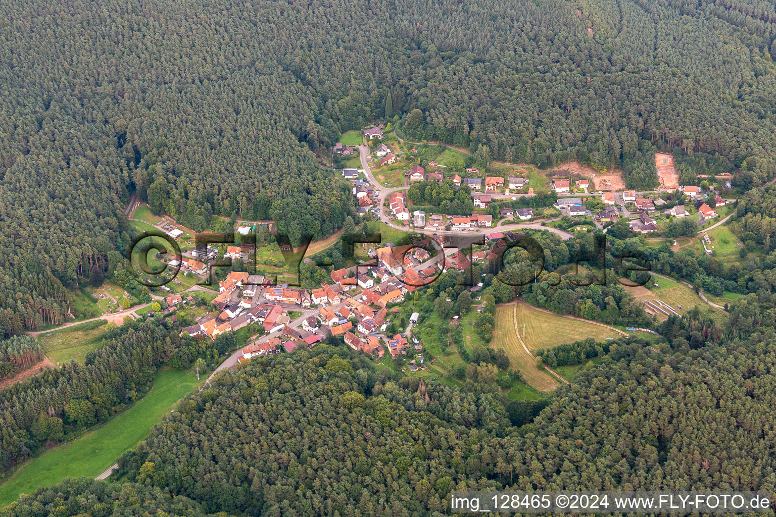 Darstein in the state Rhineland-Palatinate, Germany from above