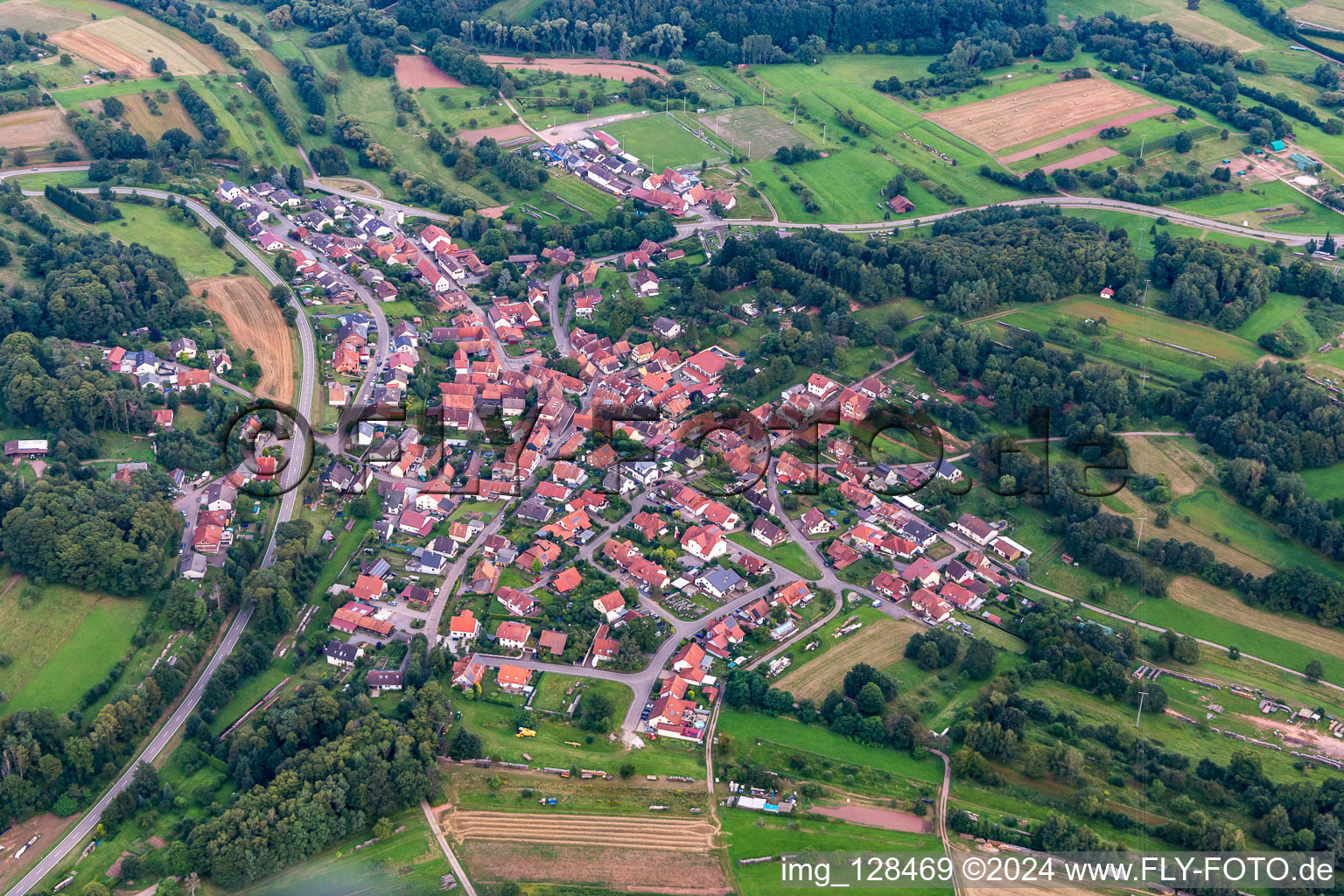 Völkersweiler in the state Rhineland-Palatinate, Germany out of the air