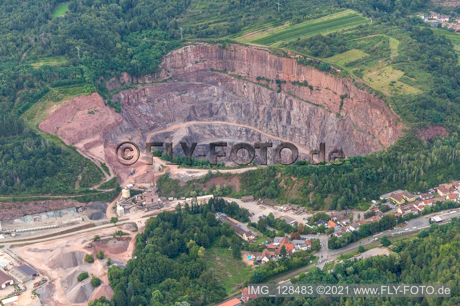 Quarry in Albersweiler in the state Rhineland-Palatinate, Germany