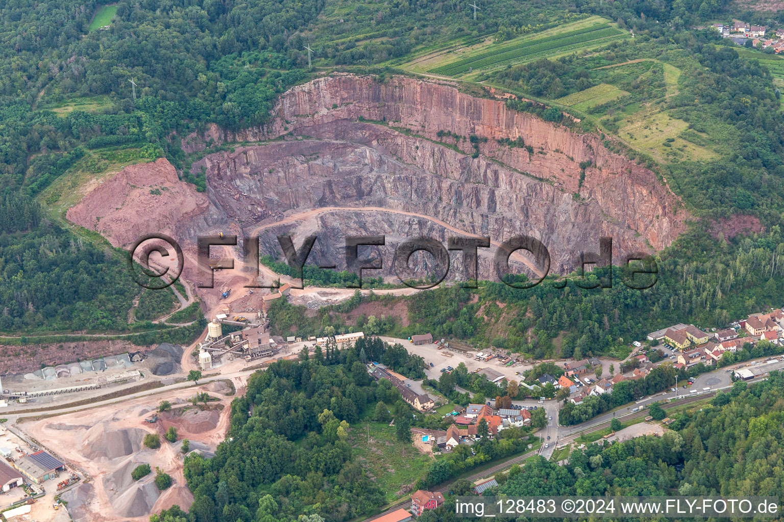 Quarry in Albersweiler in the state Rhineland-Palatinate, Germany