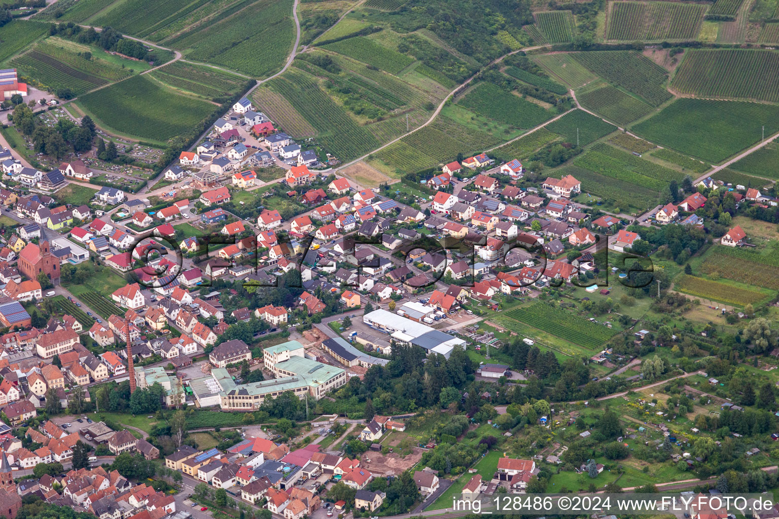 Albersweiler in the state Rhineland-Palatinate, Germany out of the air