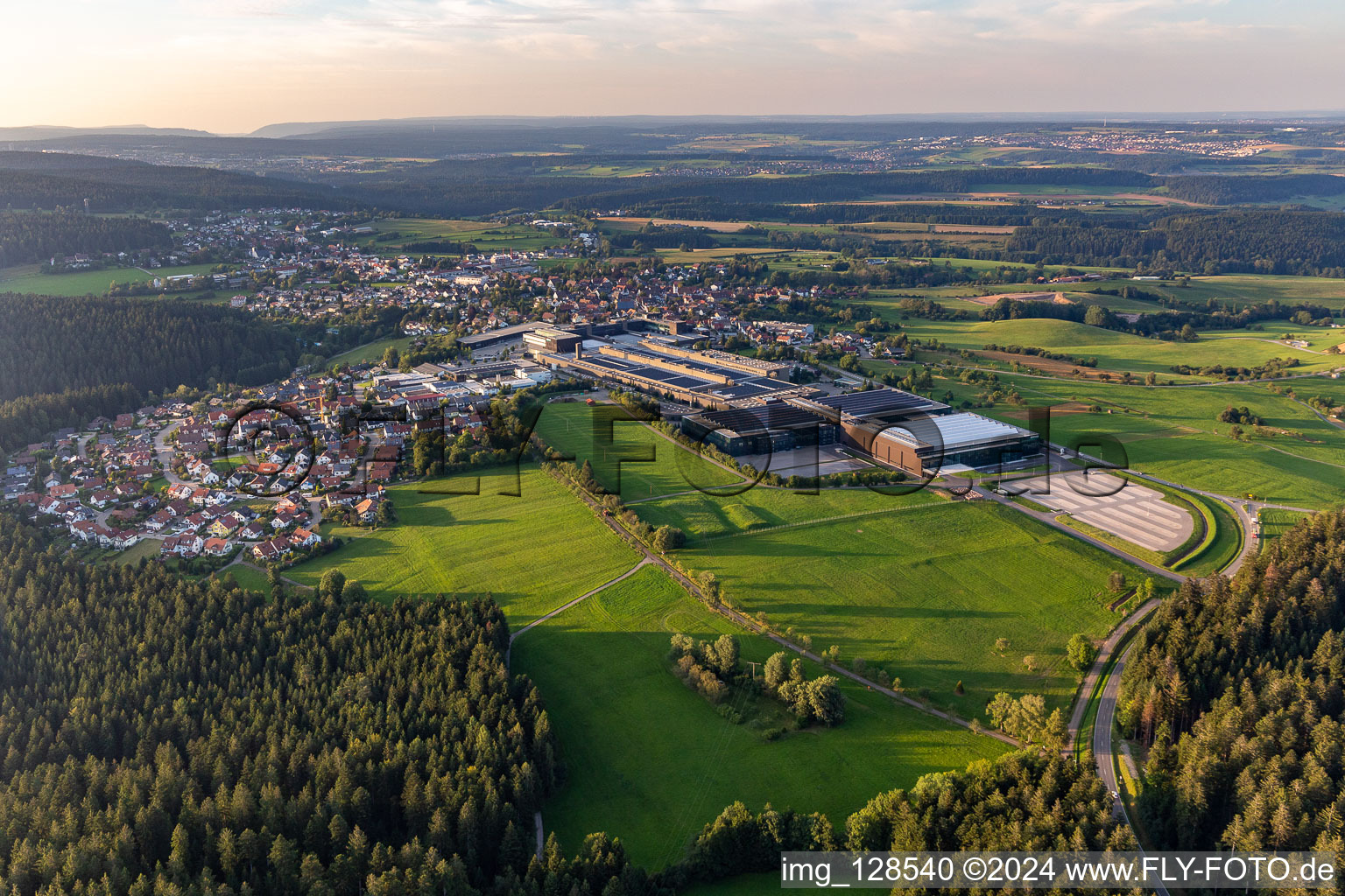 City view on down town in Lossburg in the state Baden-Wuerttemberg, Germany