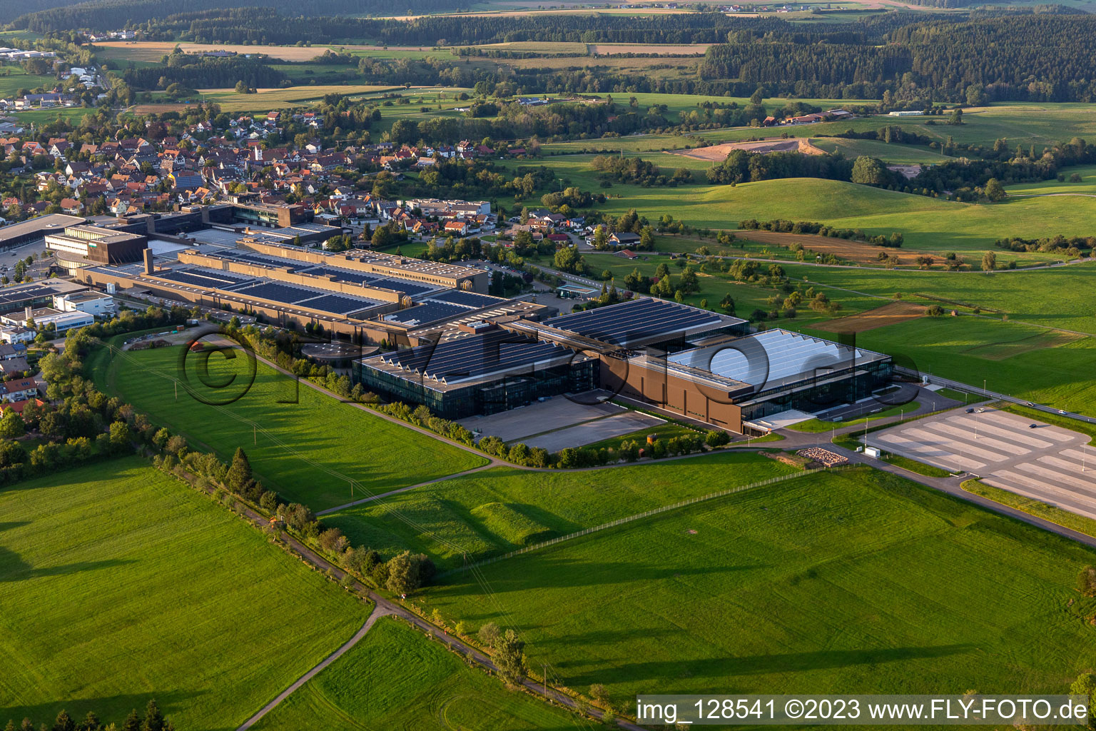 Building and production halls on the premises of ARBURG GmbH + Co KG in Lossburg in the state Baden-Wuerttemberg, Germany
