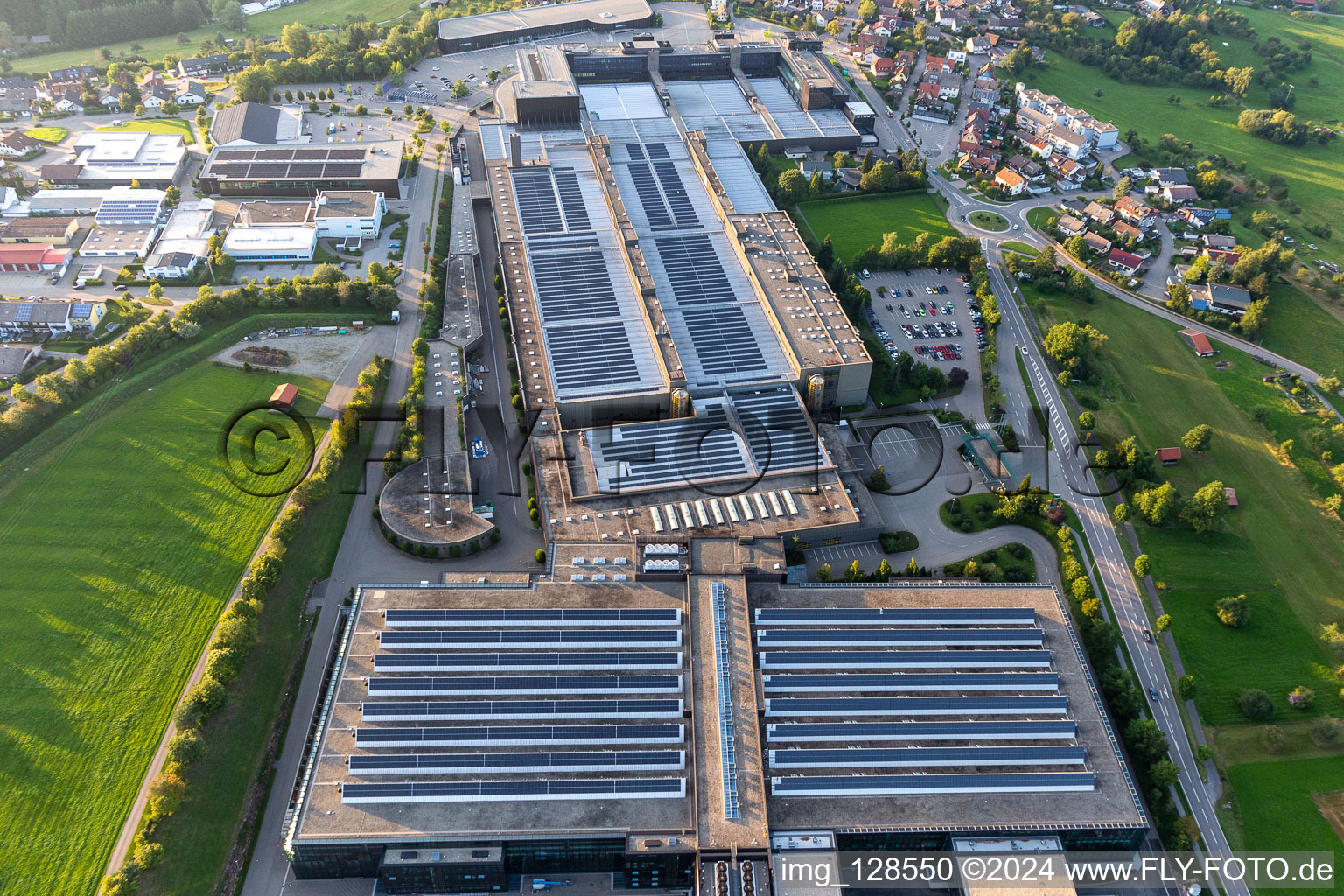 Aerial photograpy of ARBURG GmbH + Co KG. Aberle Plastics Processing GmbH in Loßburg in the state Baden-Wuerttemberg, Germany