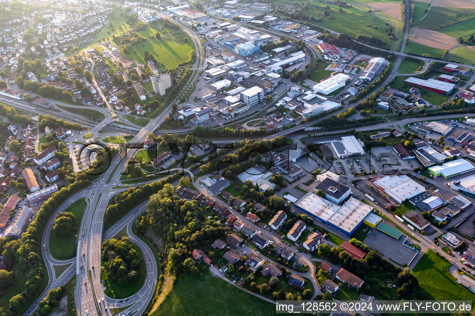 Industrial area in Freudenstadt in the state Baden-Wuerttemberg, Germany