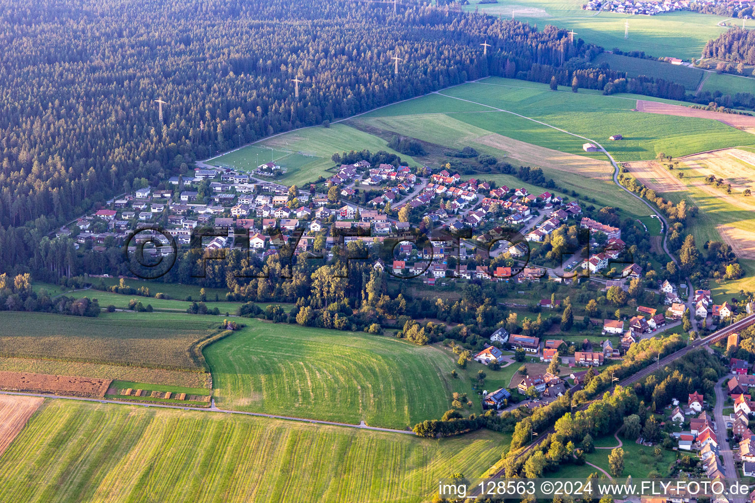 Aerial view of Freudenstadt in the state Baden-Wuerttemberg, Germany