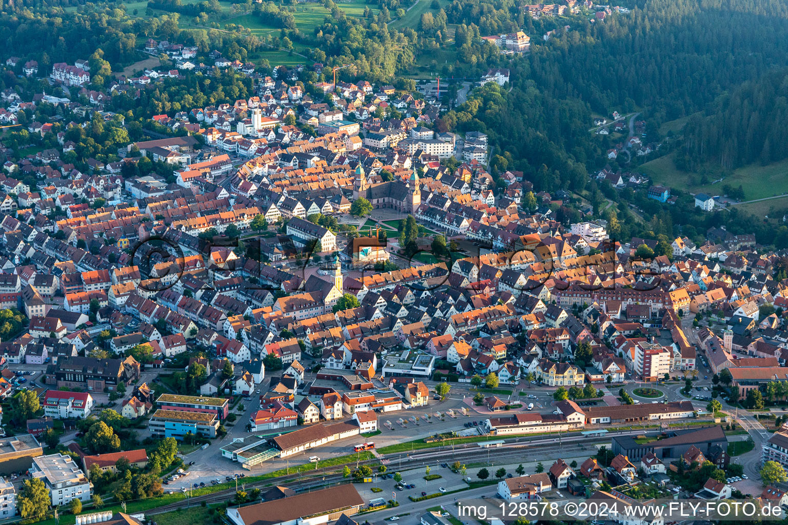 Germany's largest marketplace in Freudenstadt in the state Baden-Wuerttemberg, Germany