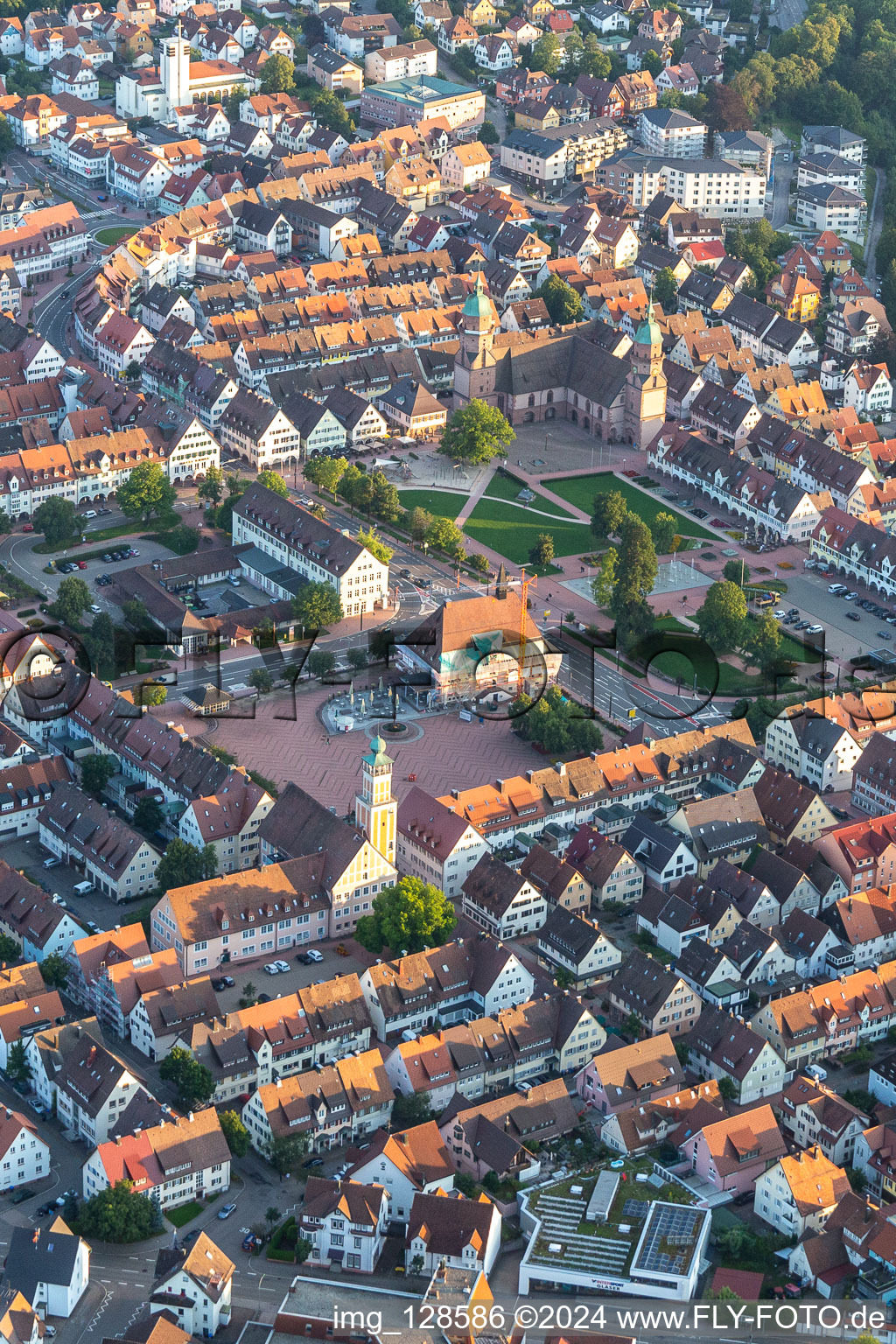 Town Hall building of the City Council at the market downtown in Freudenstadt in the state Baden-Wuerttemberg, Germany