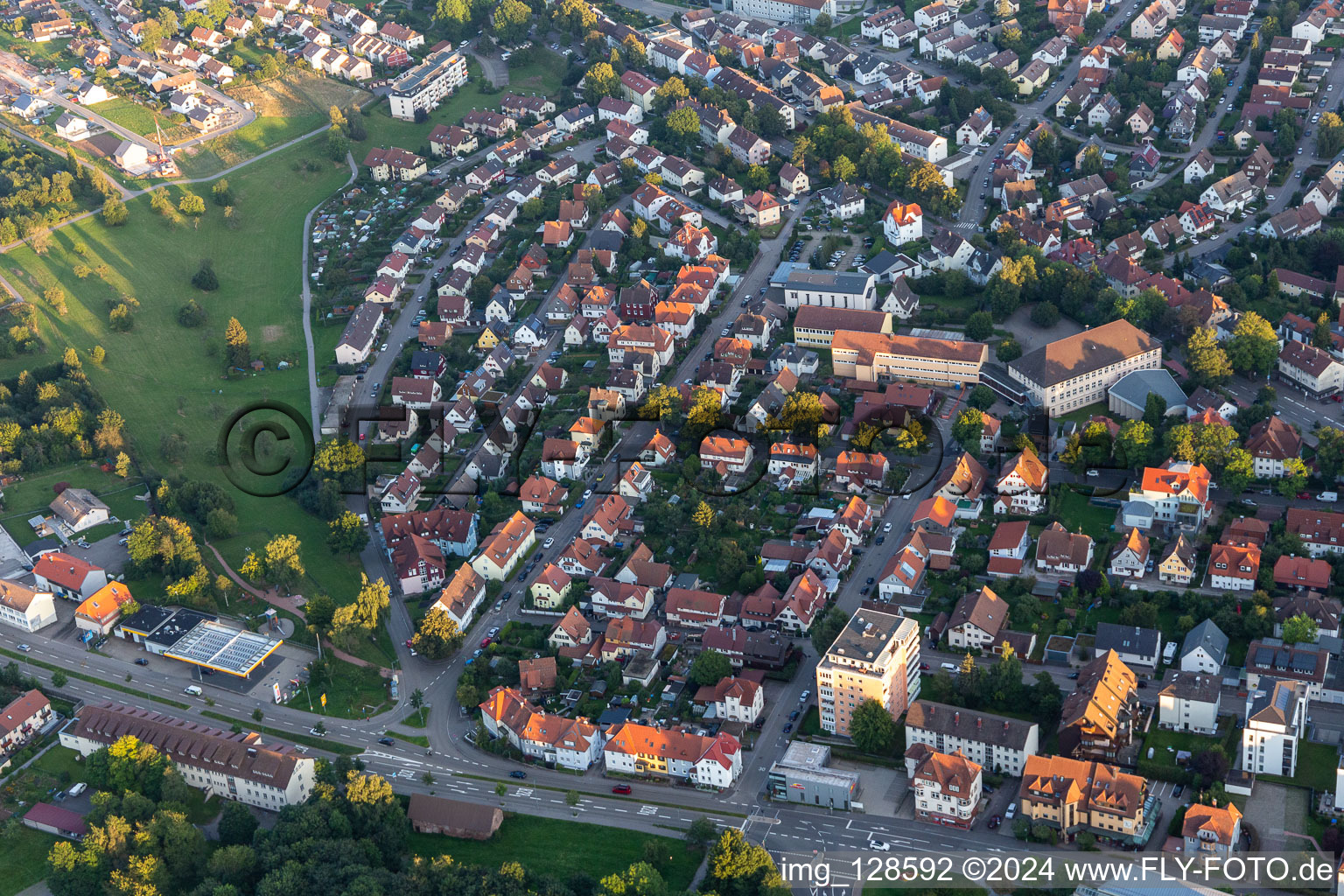 Aerial view of Freudenstadt in the state Baden-Wuerttemberg, Germany